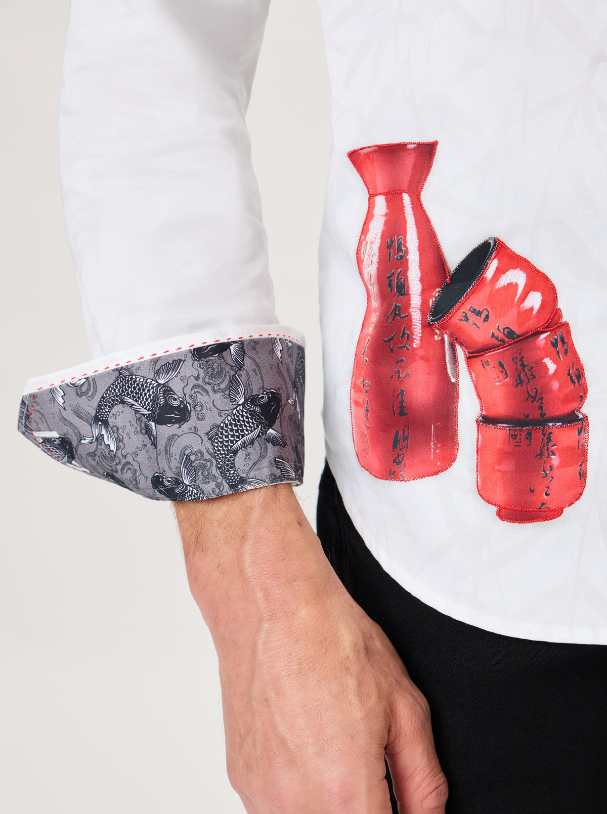 KANPAI! LONG SLEEVE BUTTON DOWN SHIRT