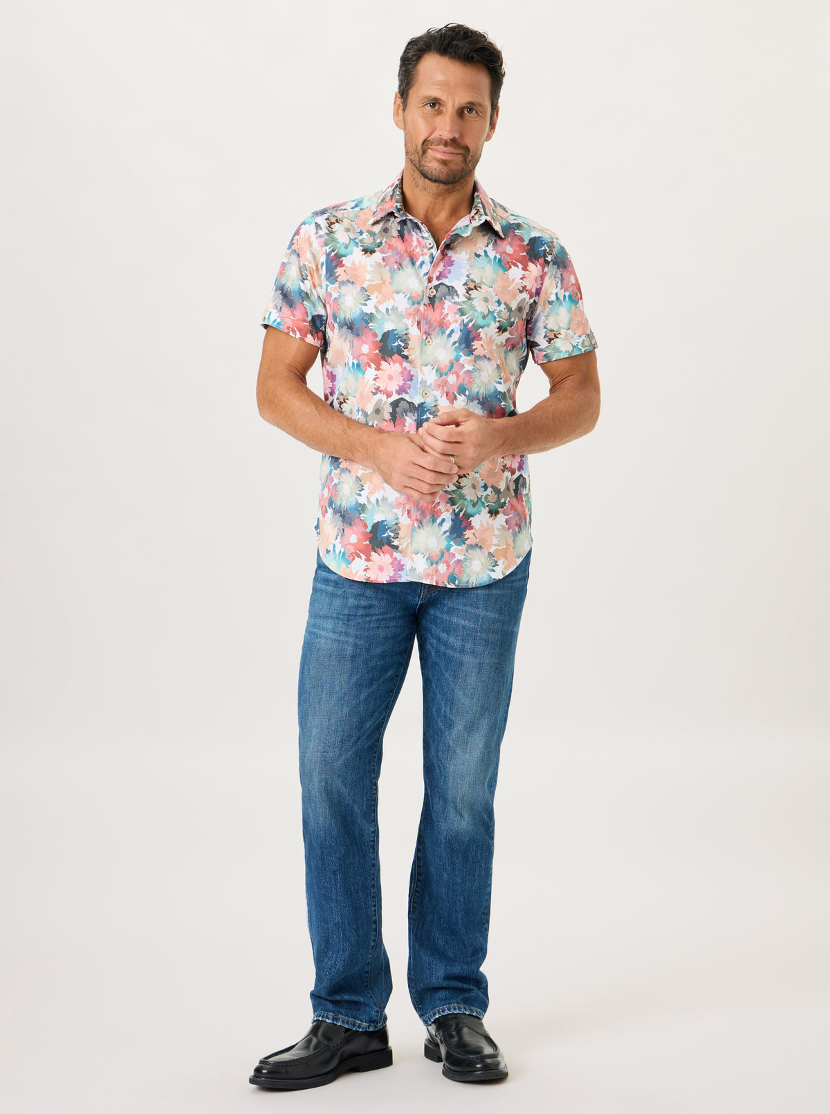 PRIMSLAND SHORT SLEEVE BUTTON DOWN SHIRT