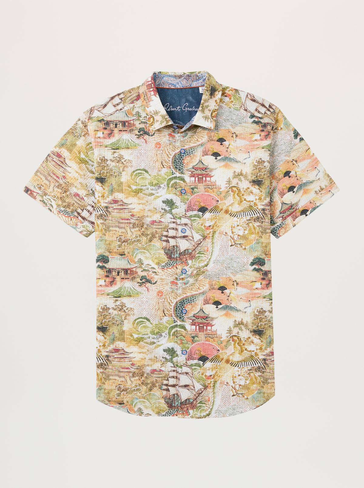 TENGU SHORT SLEEVE BUTTON DOWN SHIRT