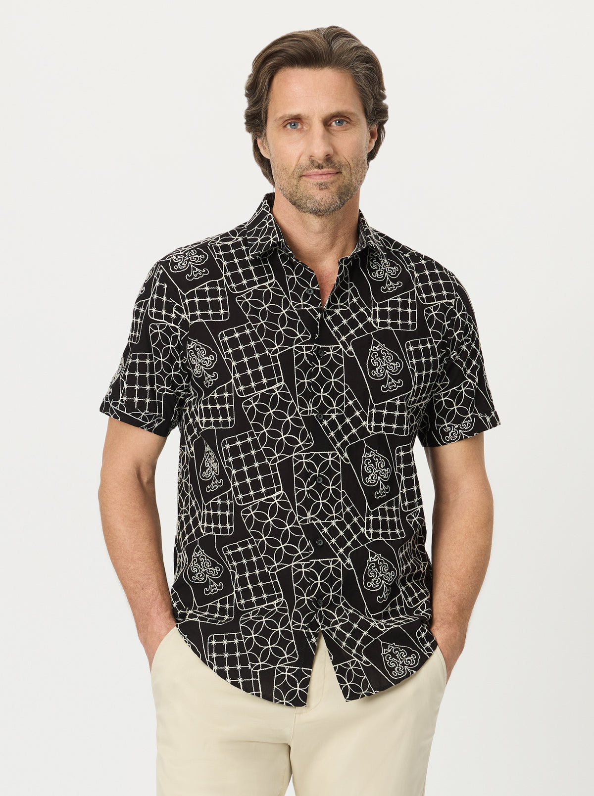 ALL ACES SHORT SLEEVE BUTTON DOWN SHIRT