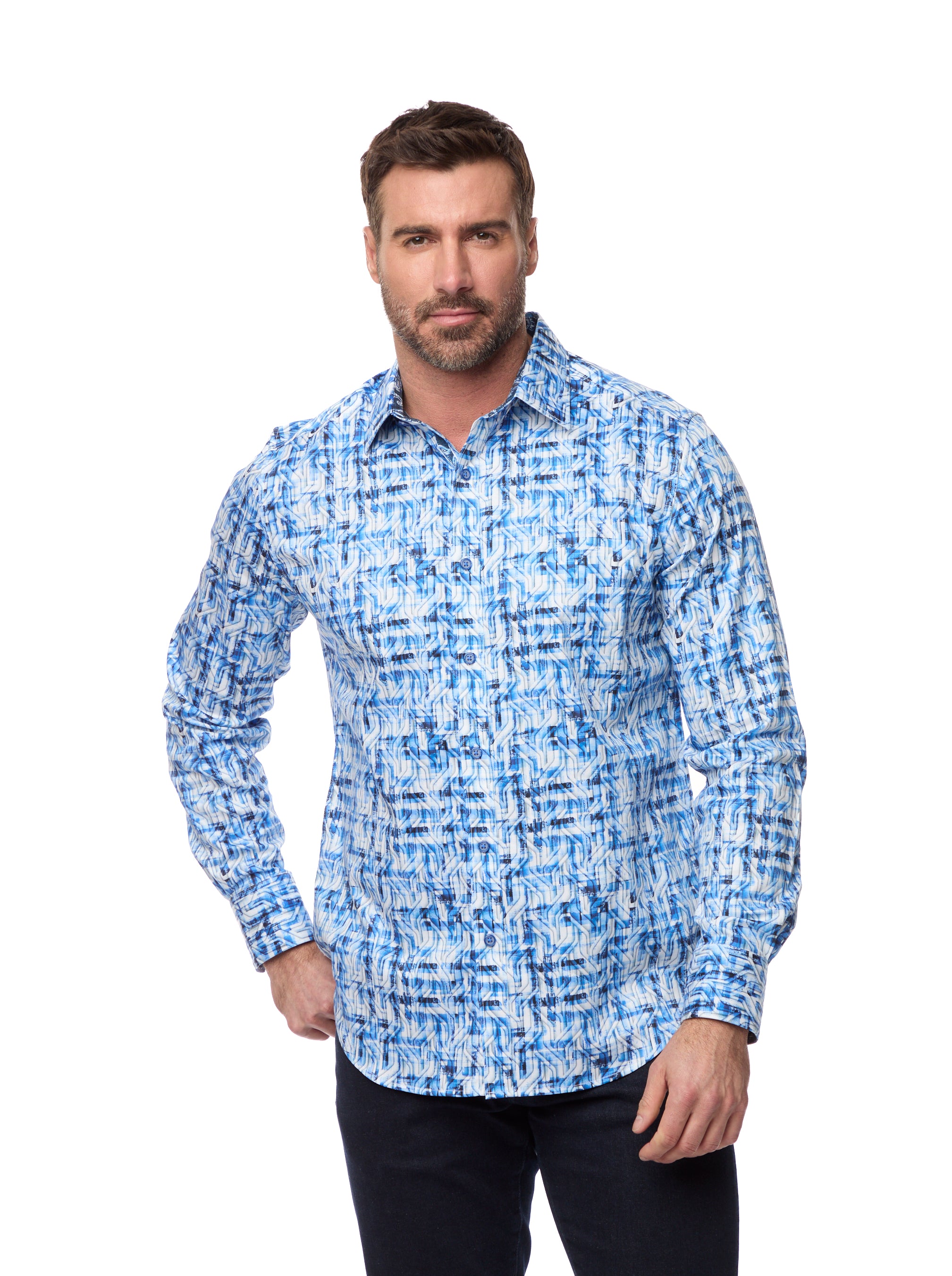 ERASMUS LONG SLEEVE BUTTON DOWN SHIRT BIG