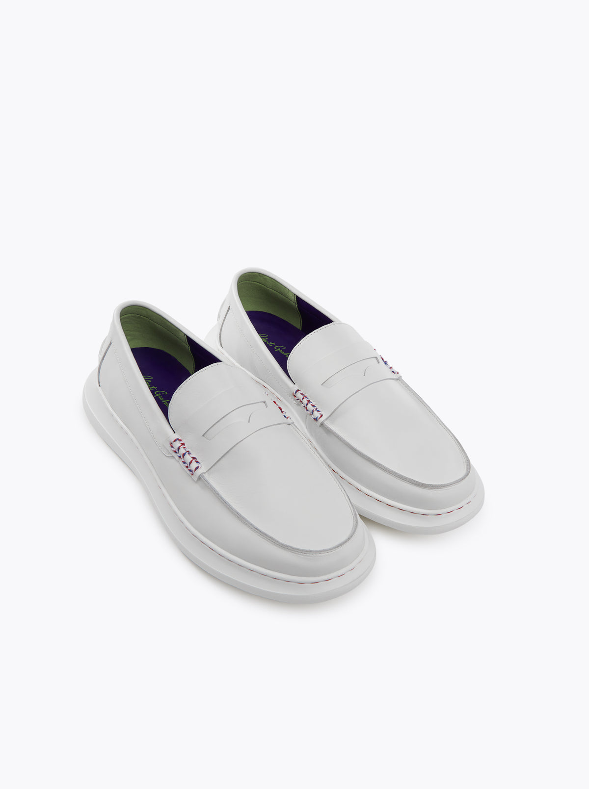Robert Graham White Multi-Color Paint Splash Leather Loafers Those unique patterns and colors are key! Checkout @andrew  main image 4