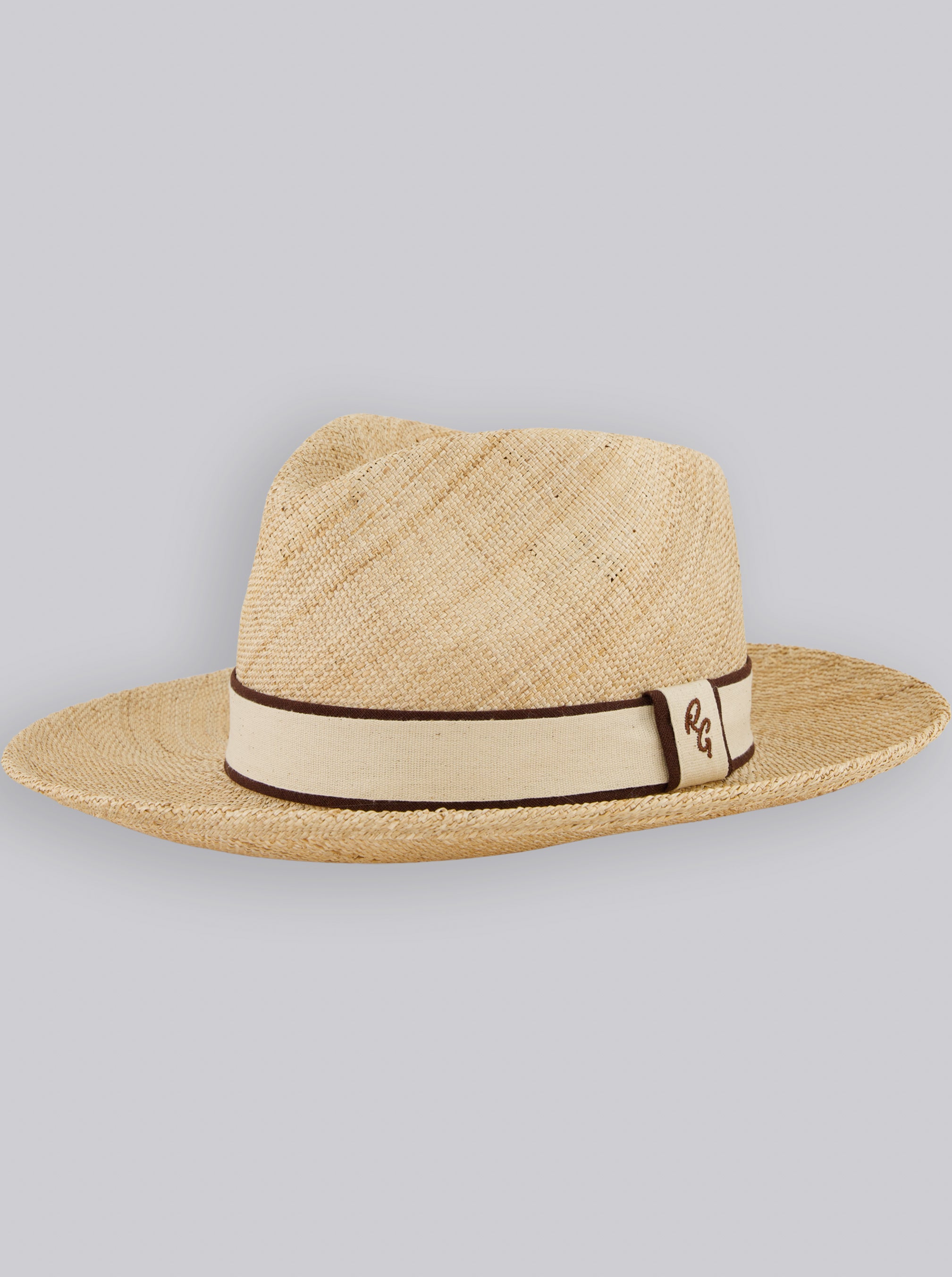 WOVEN STRAW FEDORA