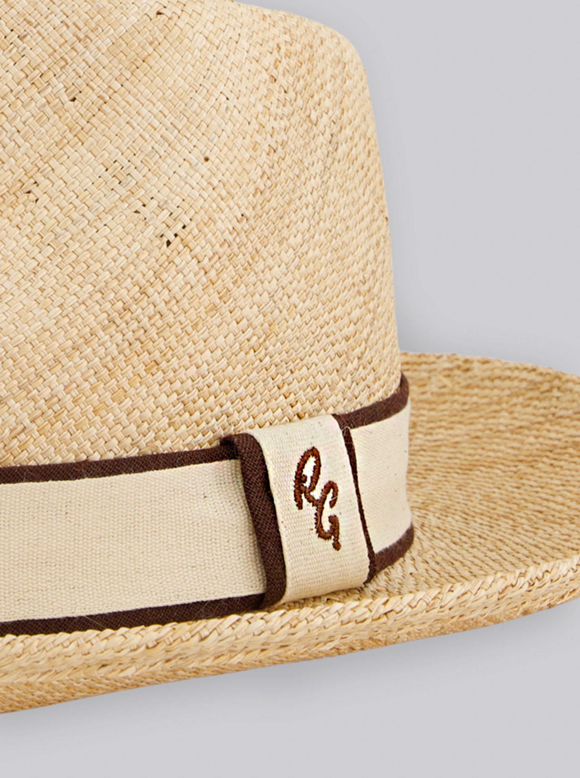 WOVEN STRAW FEDORA