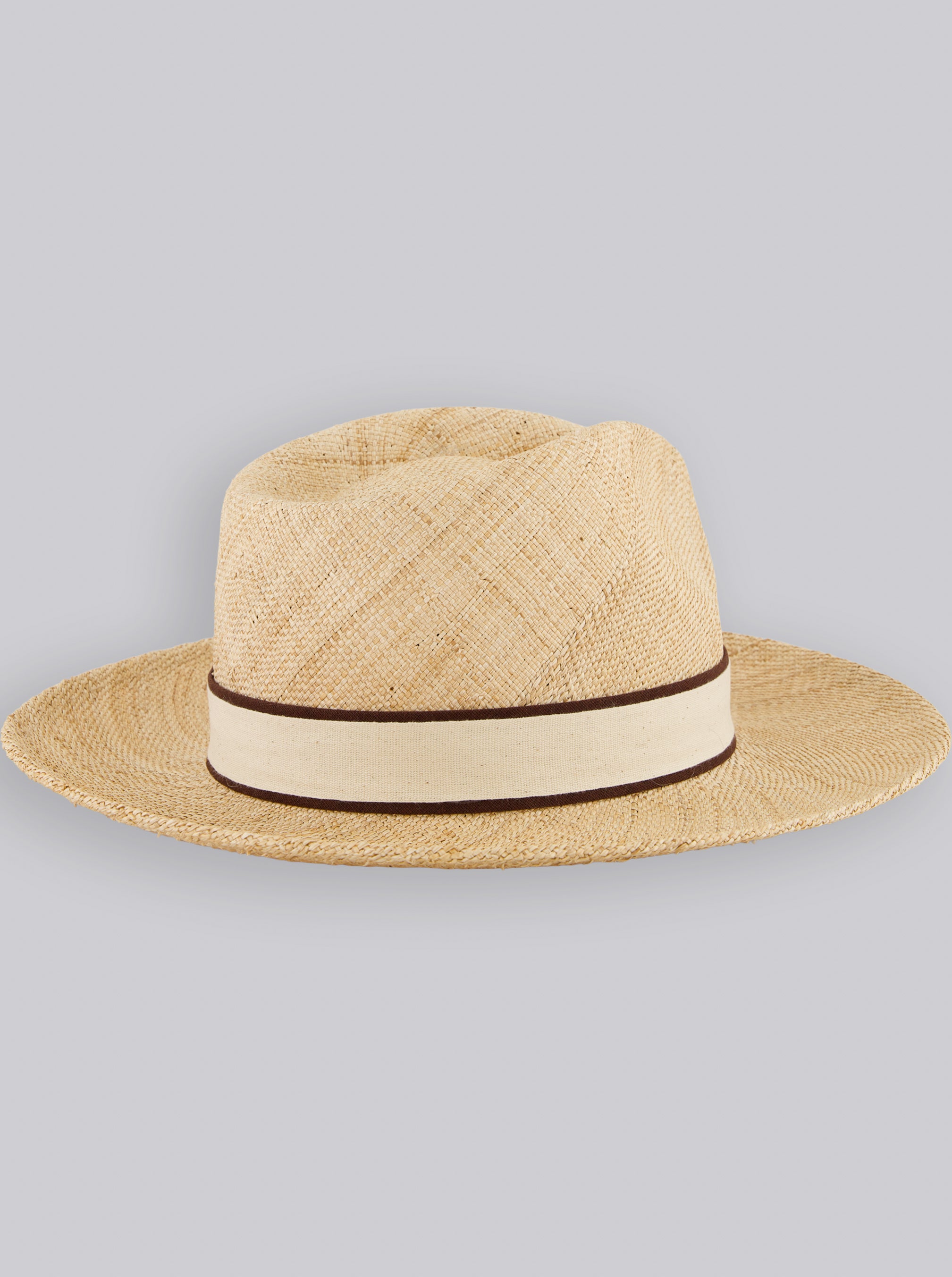 WOVEN STRAW FEDORA
