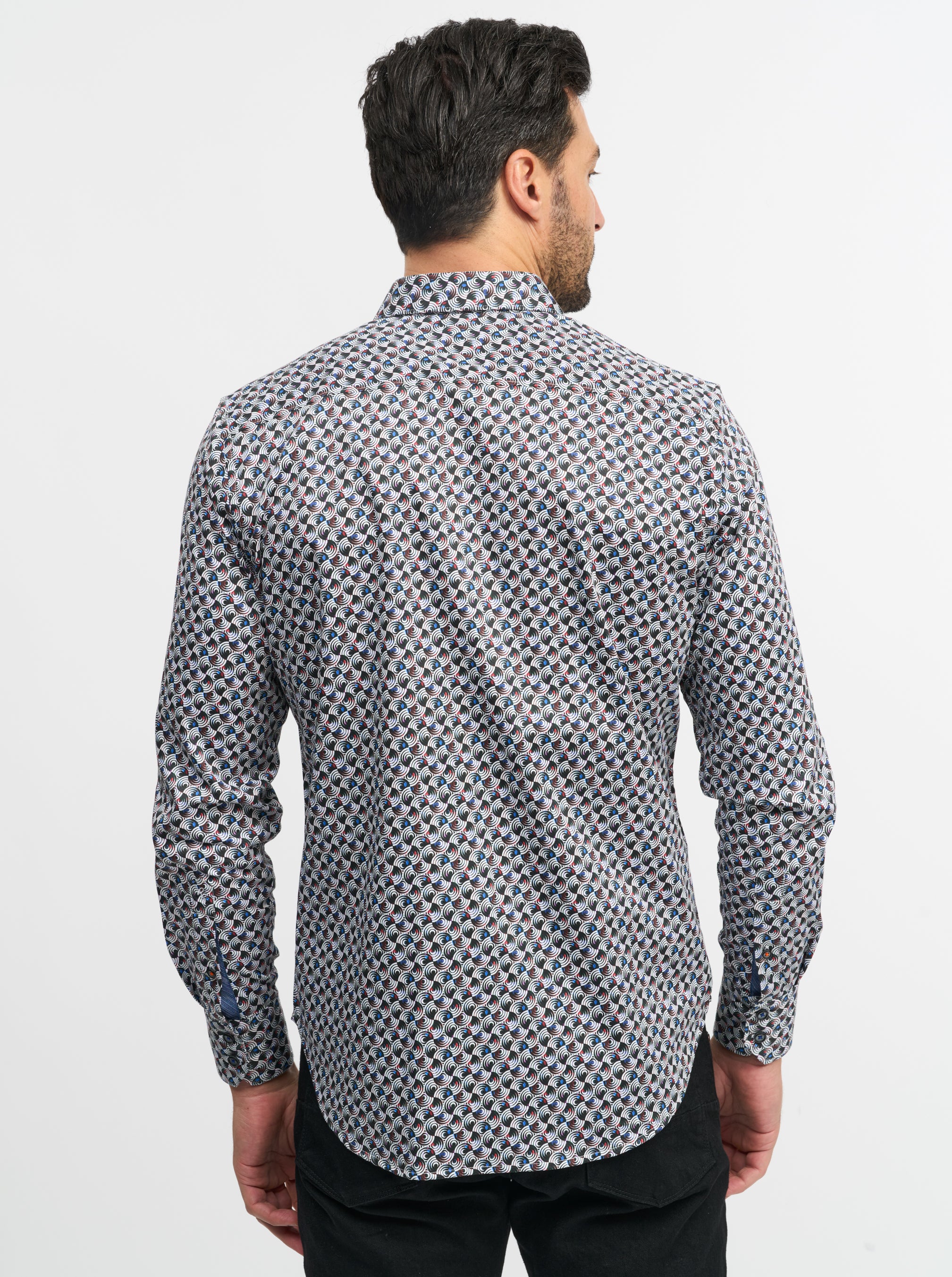 SPUN OUT LONG SLEEVE BUTTON DOWN SHIRT BIG