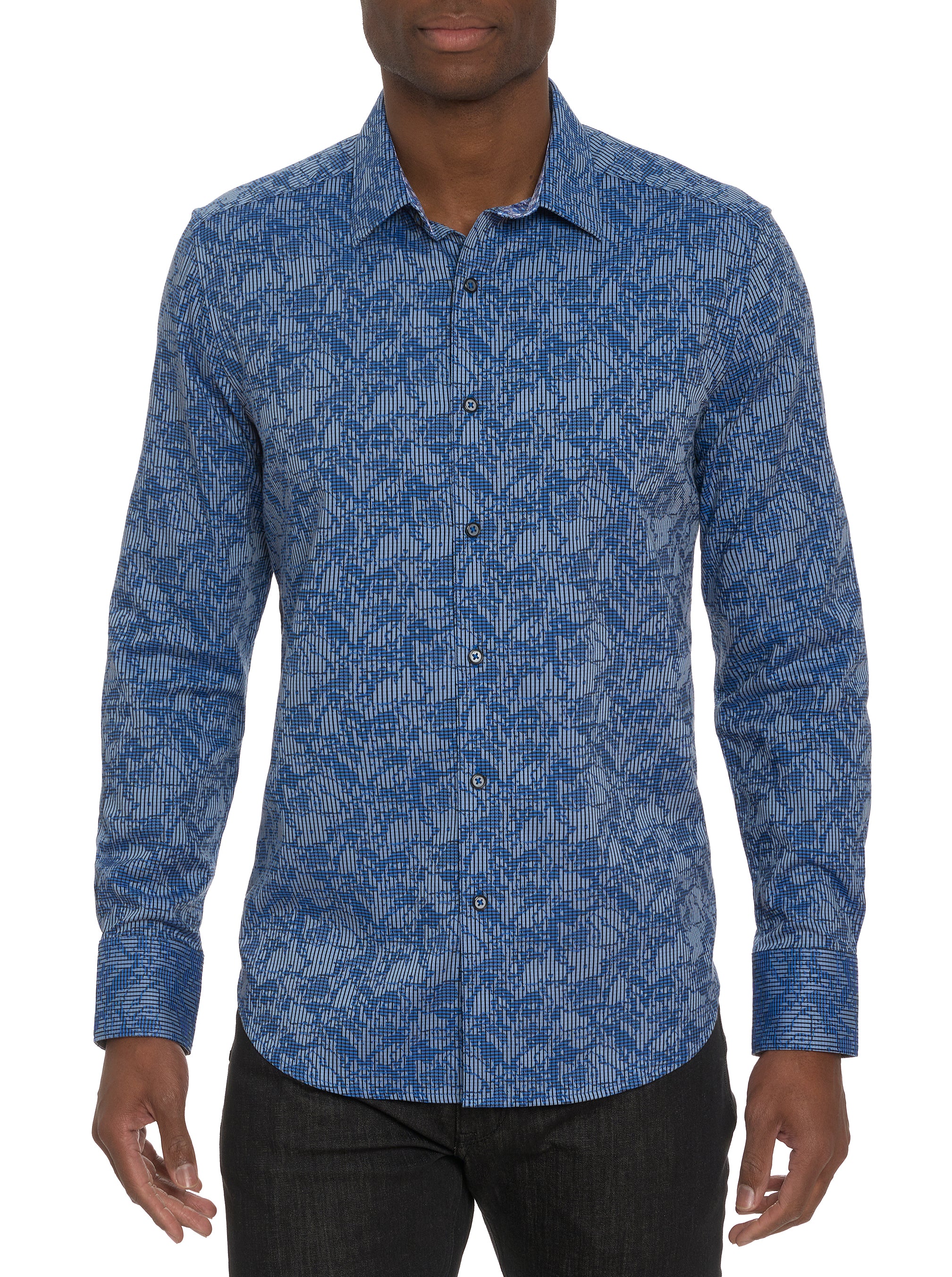 ELECTRIC SLIDE LONG SLEEVE BUTTON DOWN SHIRT