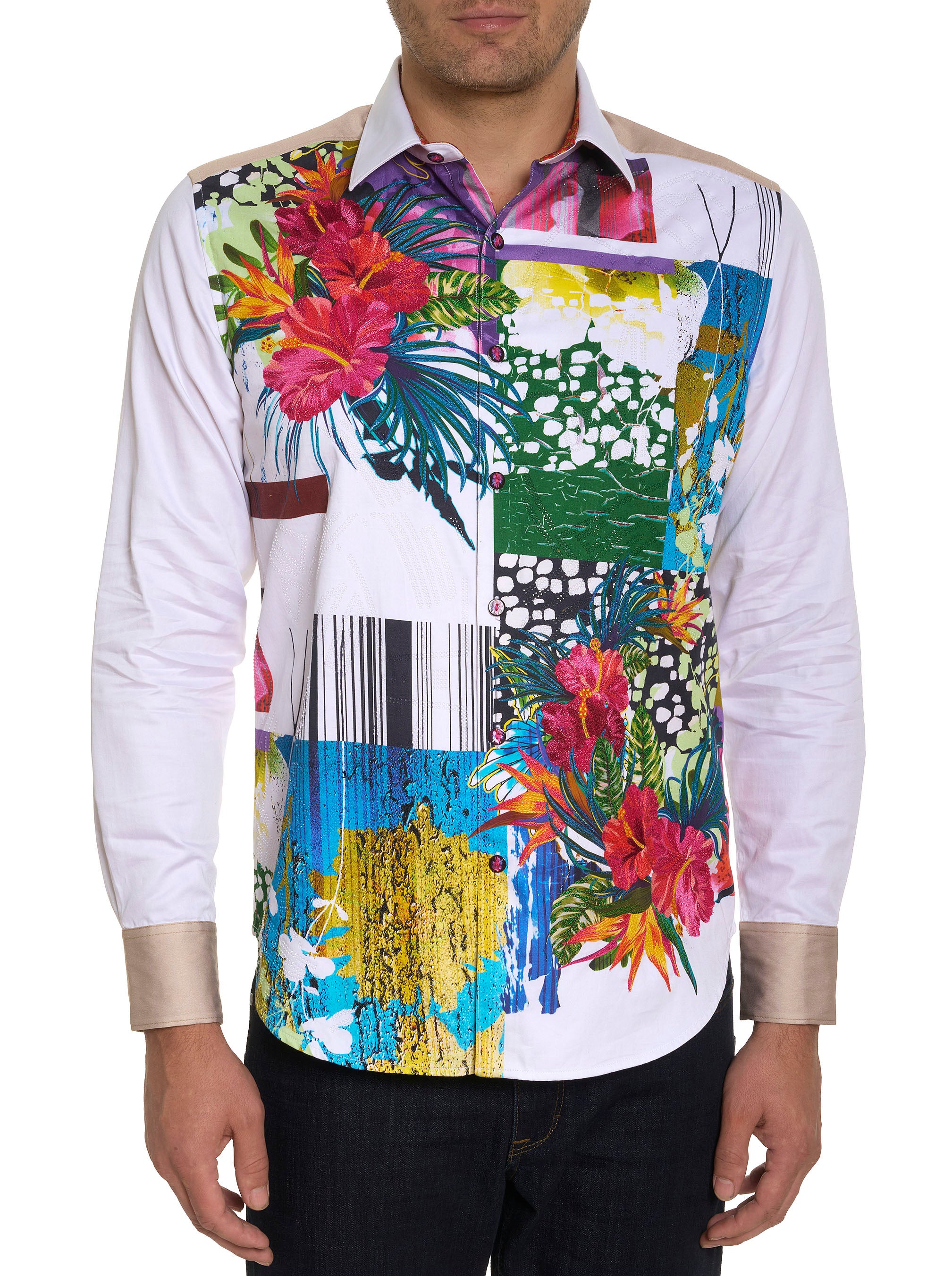 LIMITED EDITION FELIX BLOSSOM LONG SLEEVE BUTTON DOWN SHIRT BIG