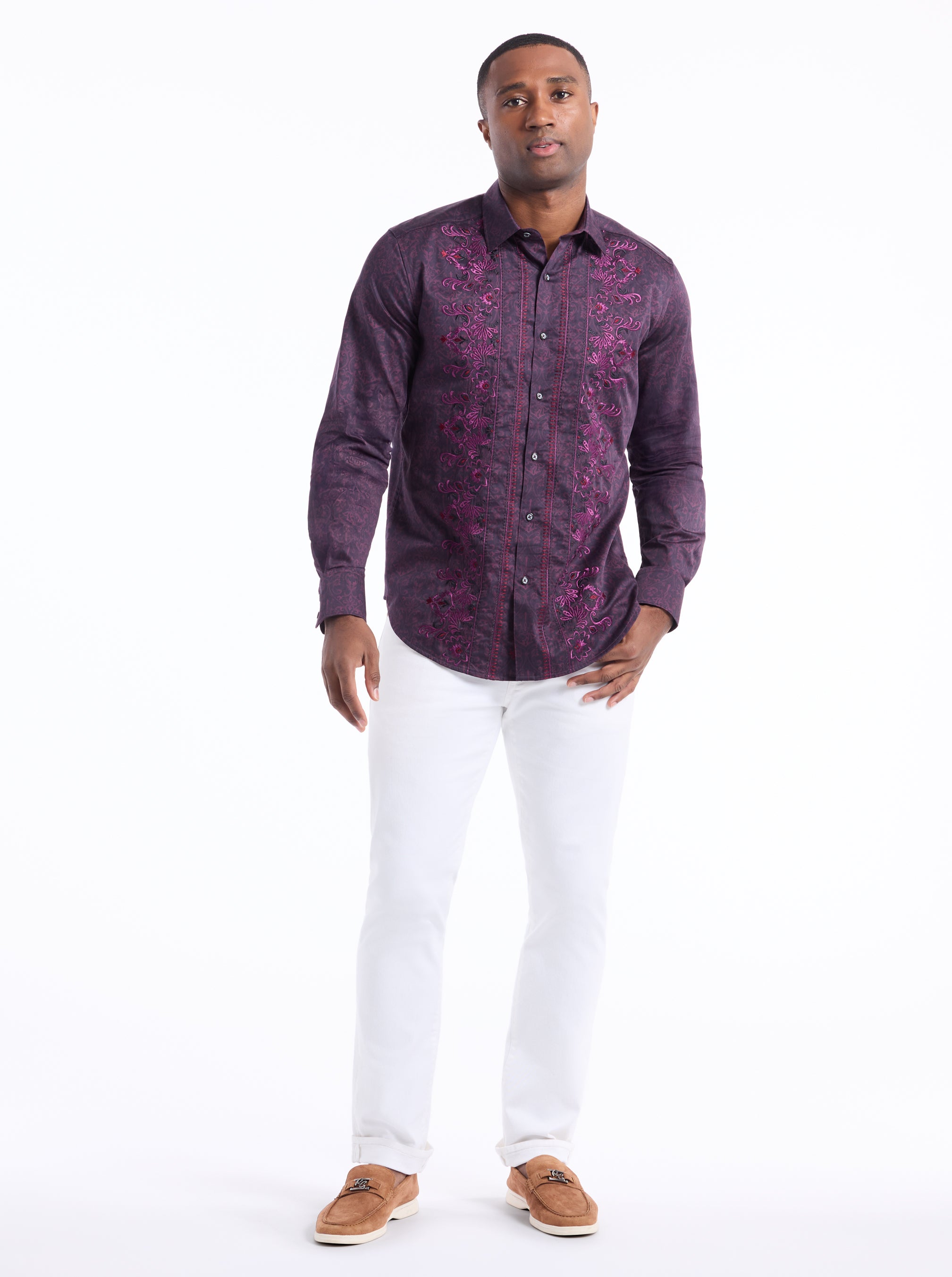 ROYAL MIDNIGHT LONG SLEEVE BUTTON DOWN SHIRT