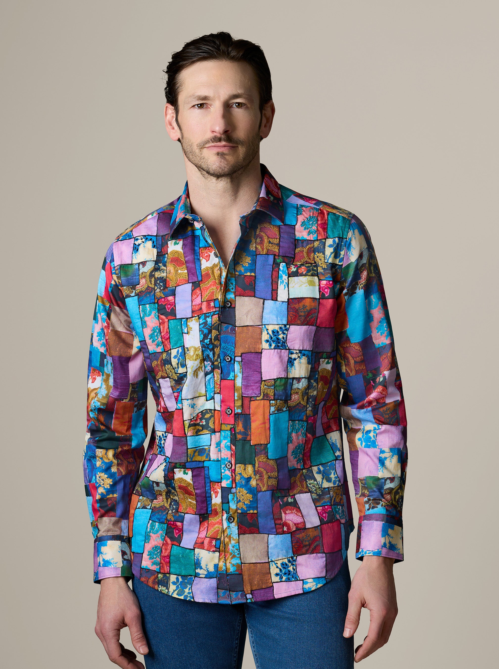 THEBERTON LONG SLEEVE BUTTON DOWN SHIRT