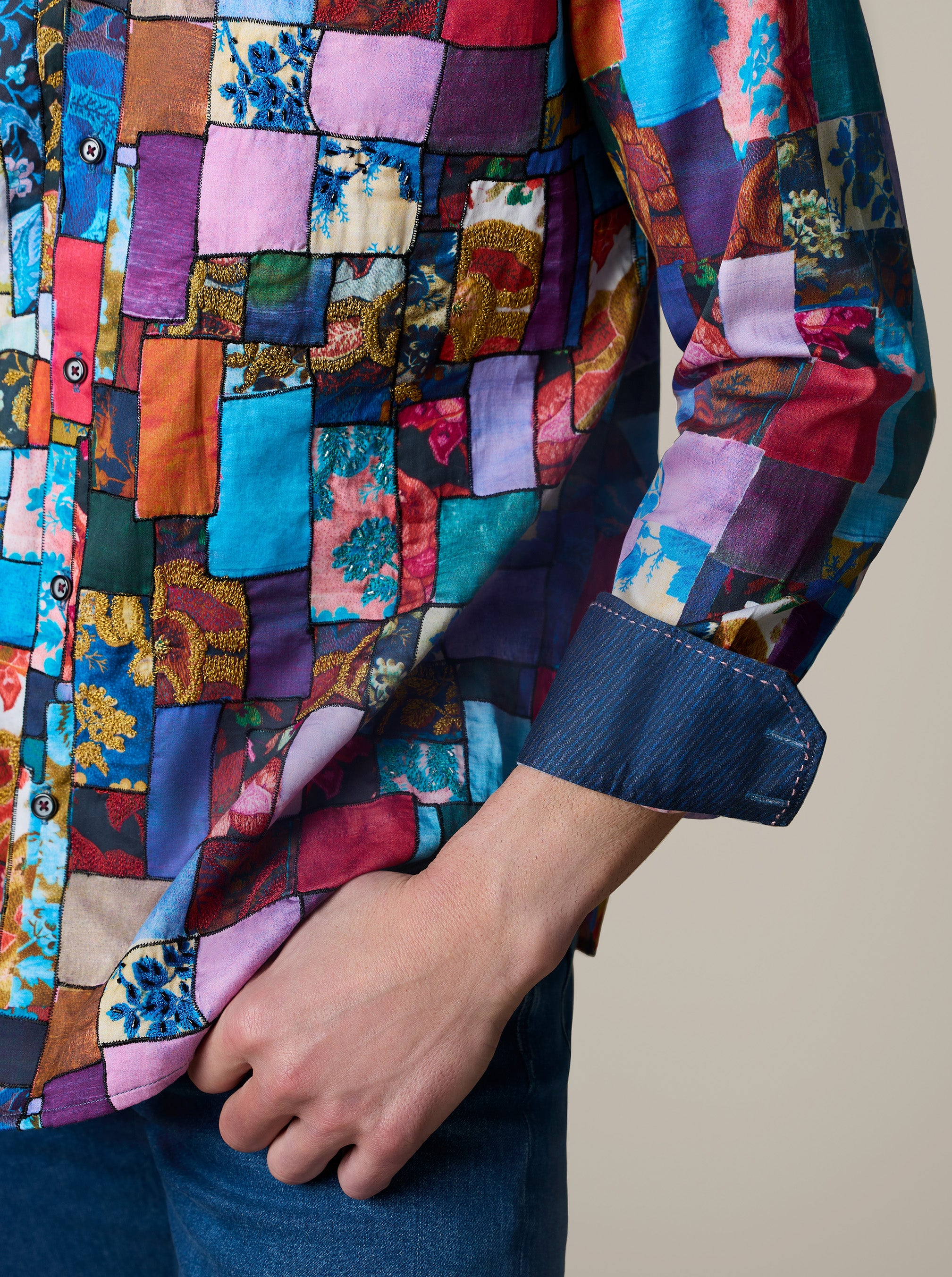 THEBERTON LONG SLEEVE BUTTON DOWN SHIRT