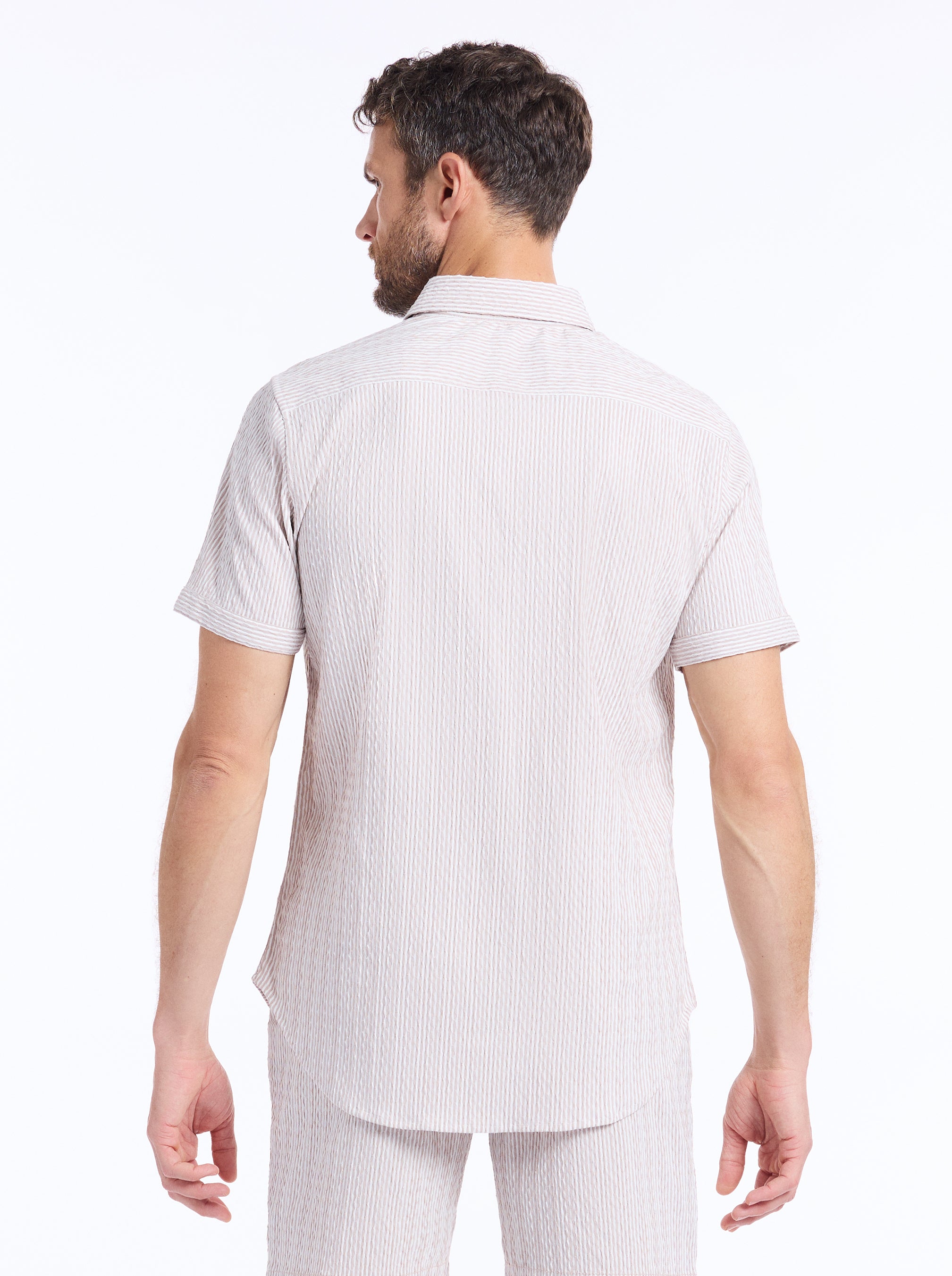 FORNILLO SHORT SLEEVE BUTTON DOWN SHIRT