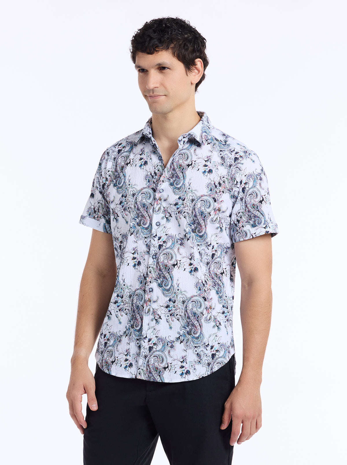 PICKWICK SHORT SLEEVE BUTTON DOWN SHIRT TALL