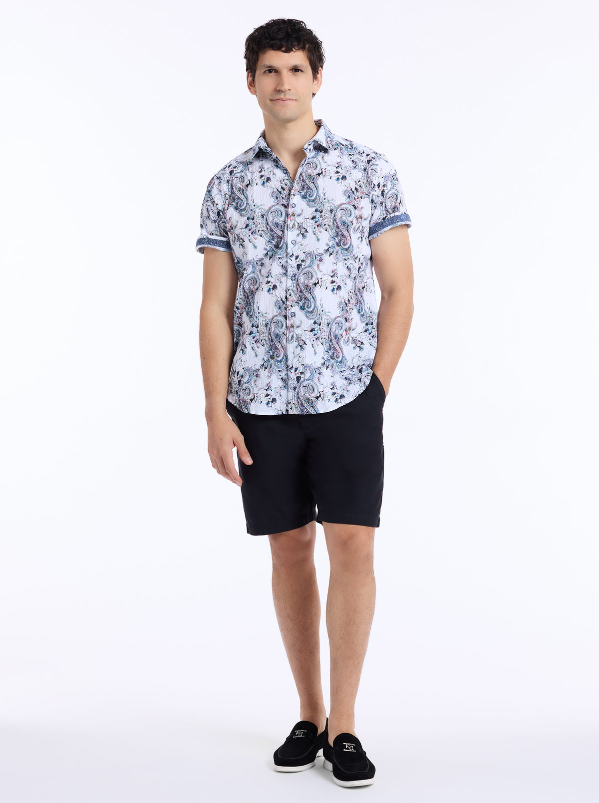 PICKWICK SHORT SLEEVE BUTTON DOWN SHIRT TALL