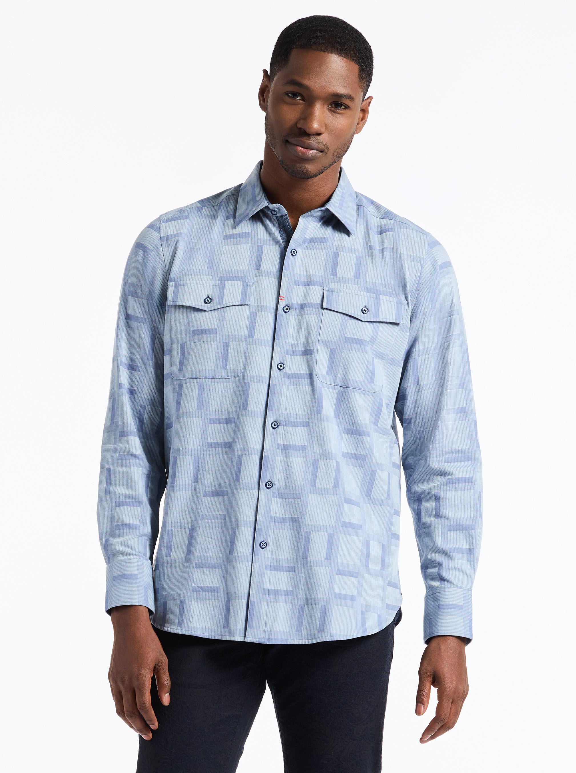 EATON LONG SLEEVE BUTTON DOWN SHIRT