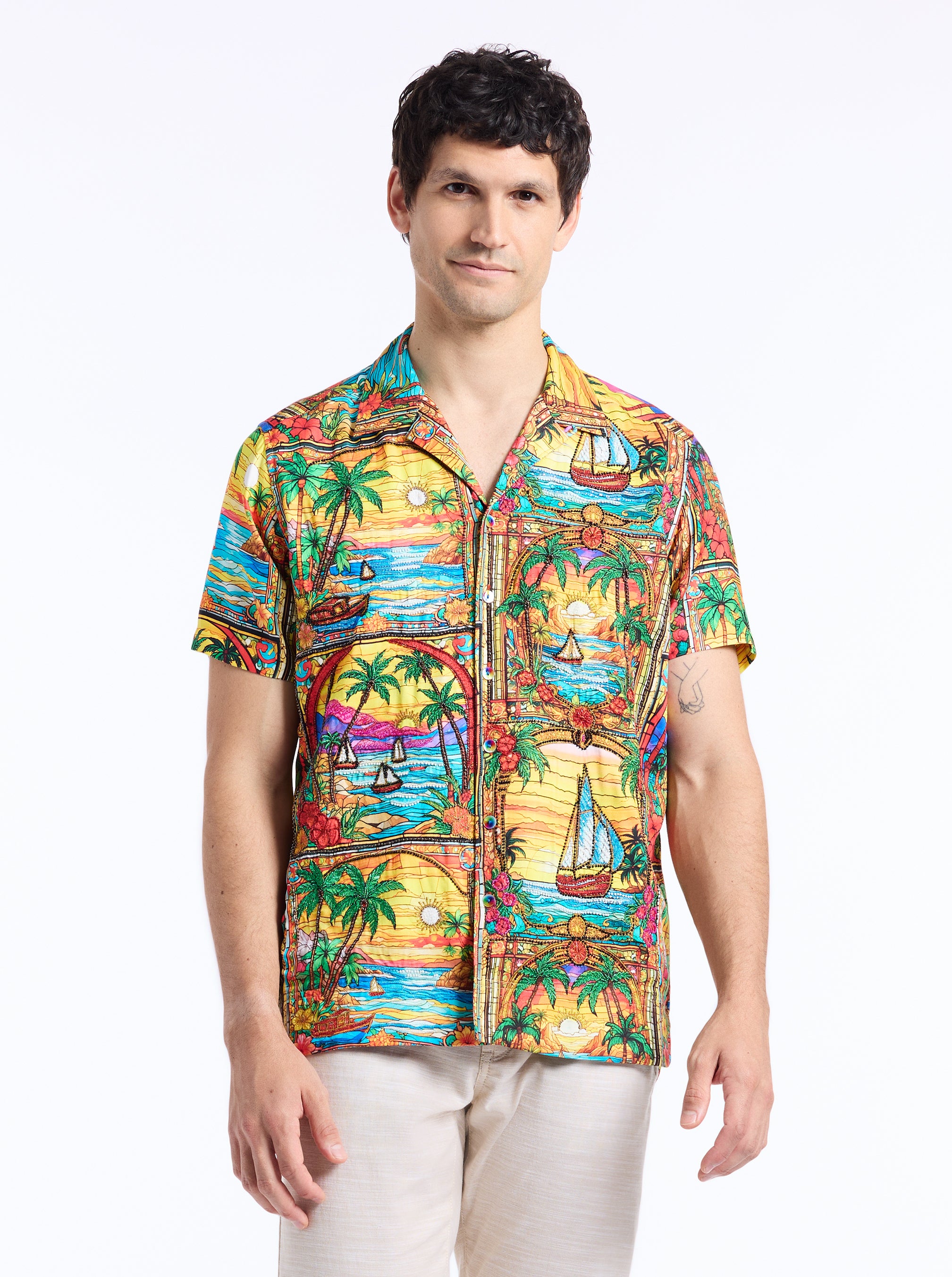 LIMITED EDITION THE SAILOR SKY SHORT SLEEVE BUTTON DOWN SHIRT