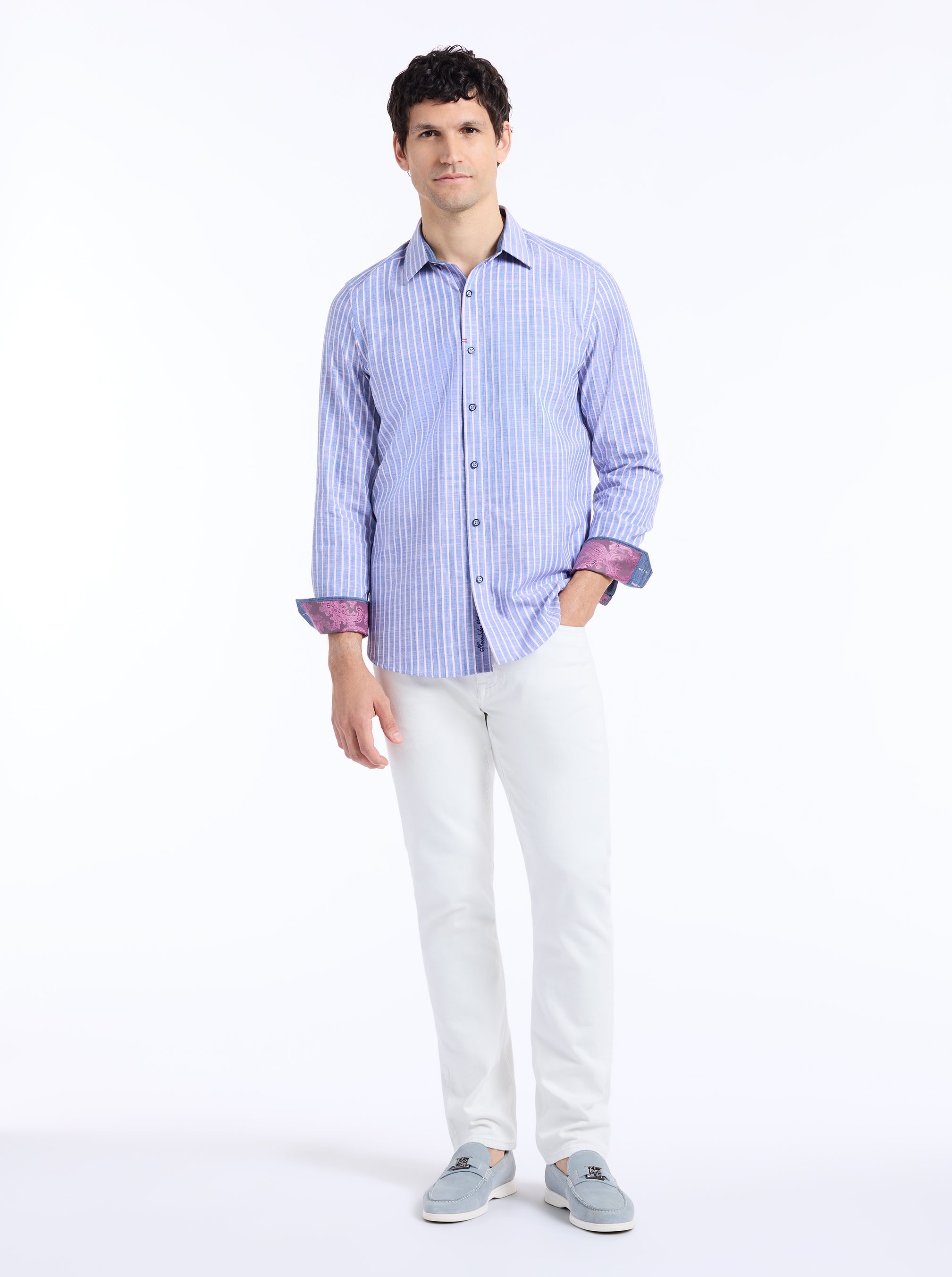 FARDELLA LONG SLEEVE BUTTON DOWN SHIRT