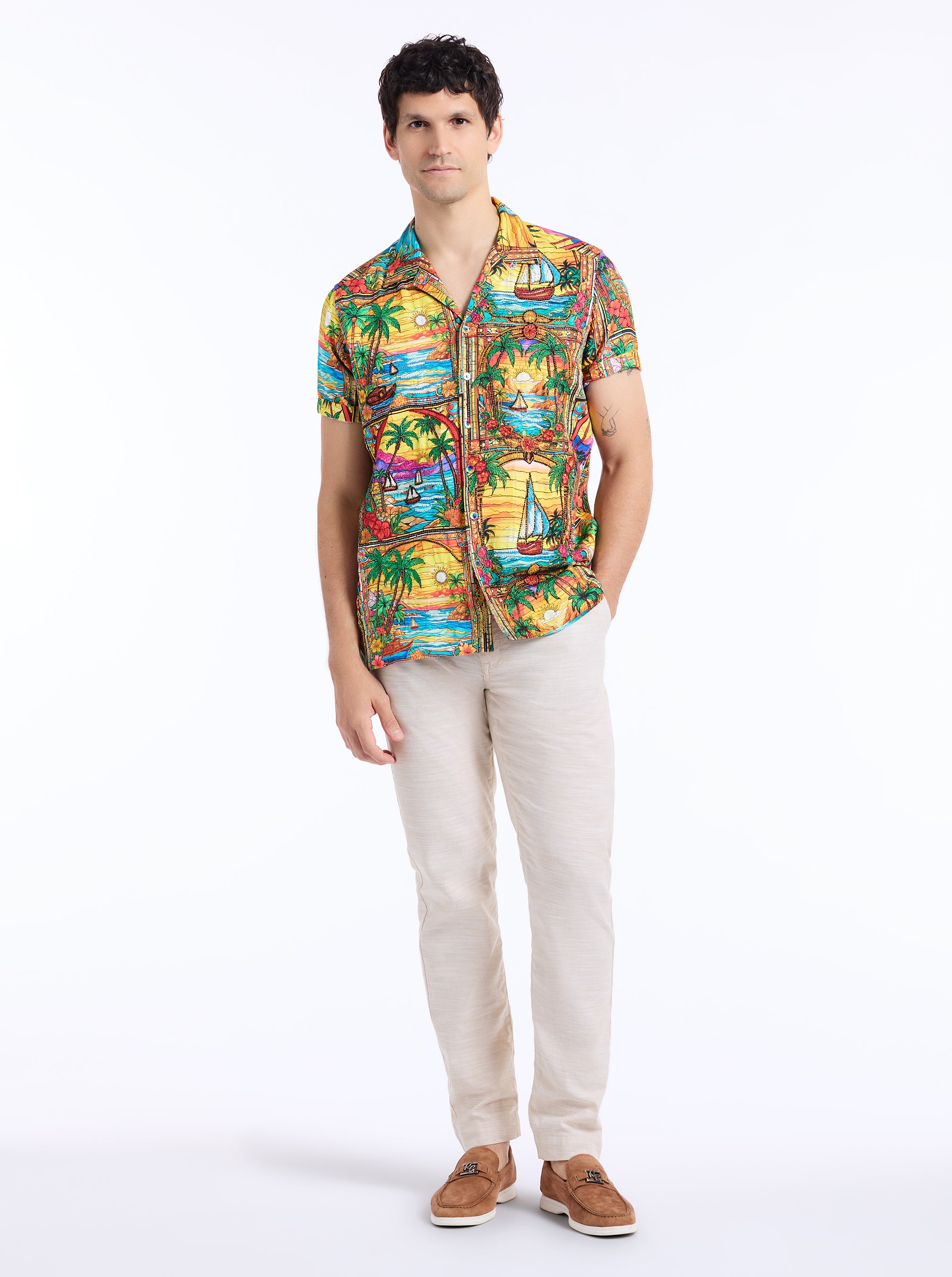 LIMITED EDITION THE SAILOR SKY SHORT SLEEVE BUTTON DOWN SHIRT