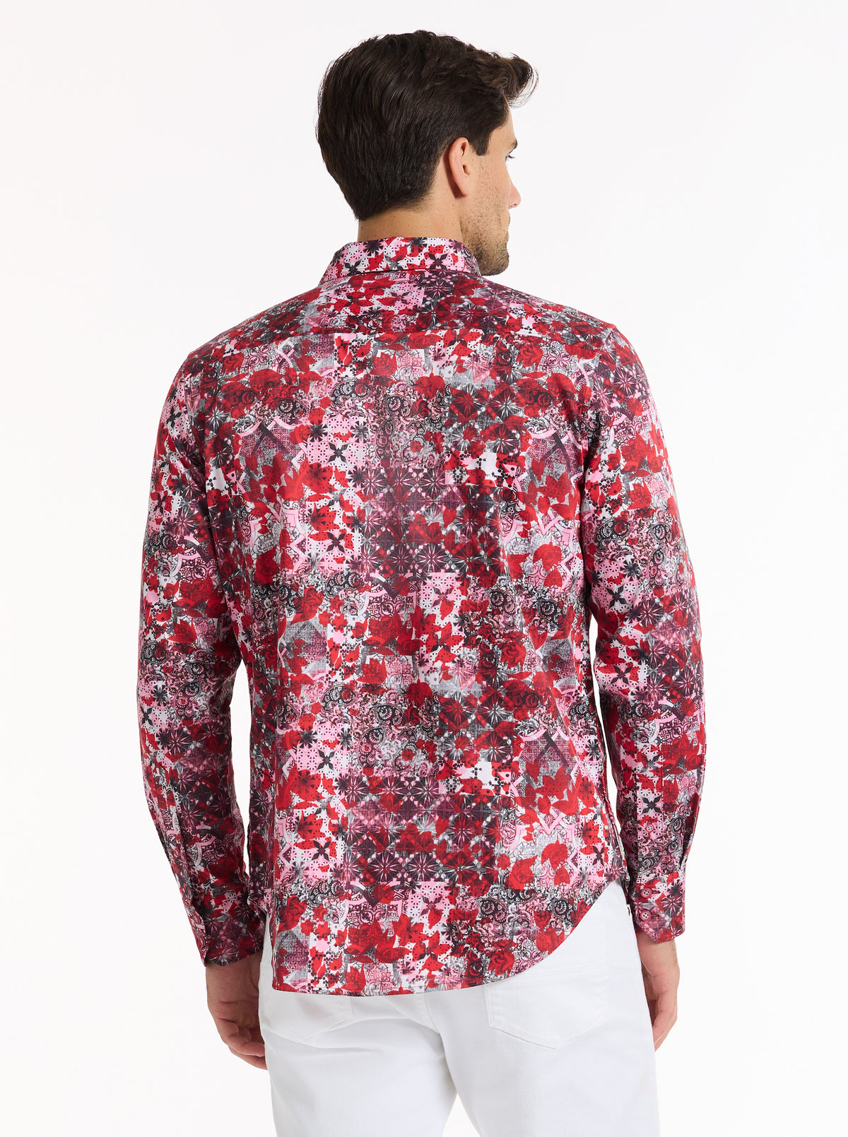 BLOOD ROSE LONG SLEEVE BUTTON DOWN SHIRT