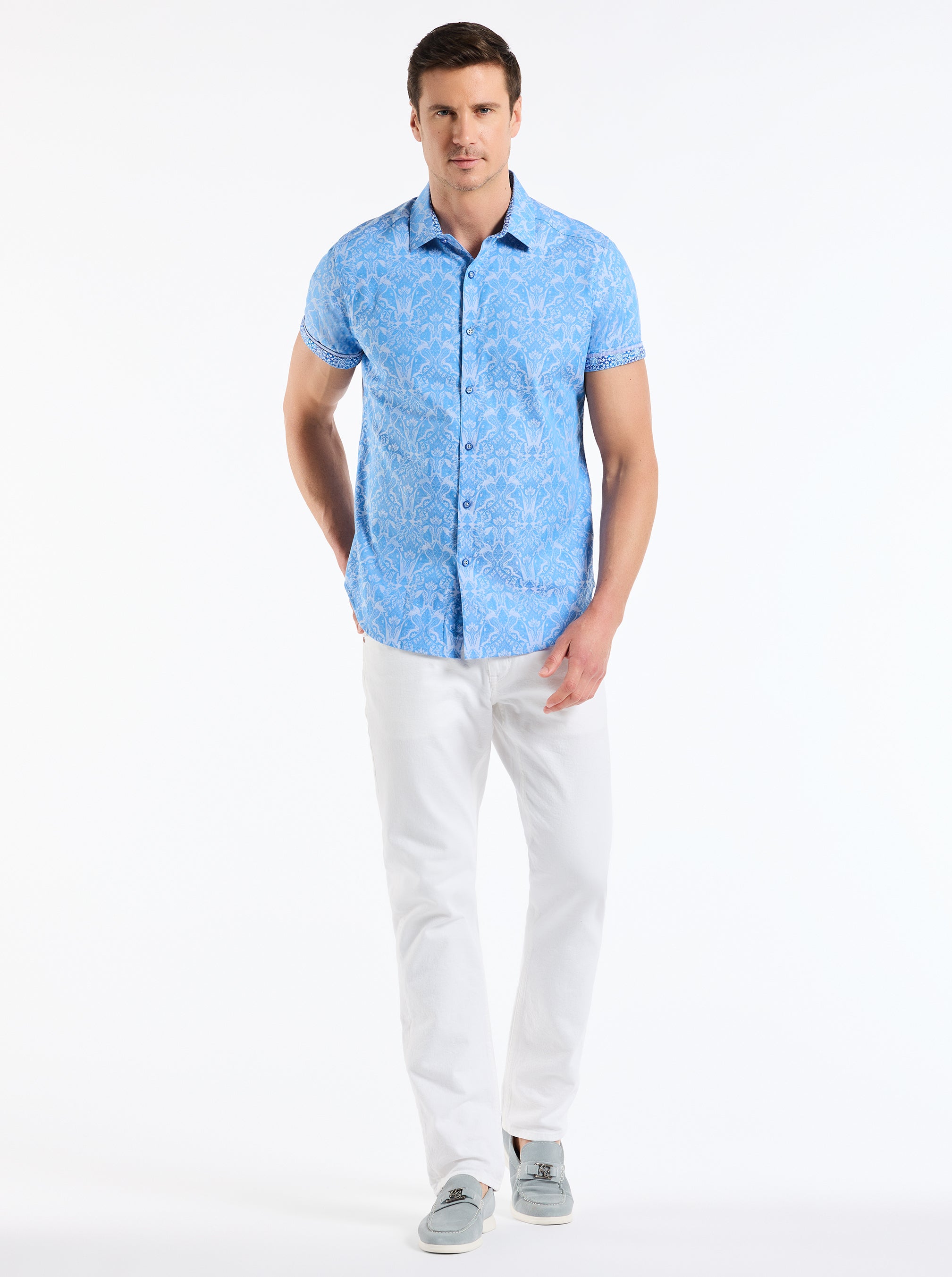 HIGHLAND SHORT SLEEVE BUTTON DOWN SHIRT TALL