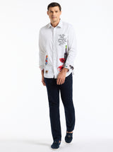 HOLIDAY CHEERS LONG SLEEVE BUTTON DOWN SHIRT