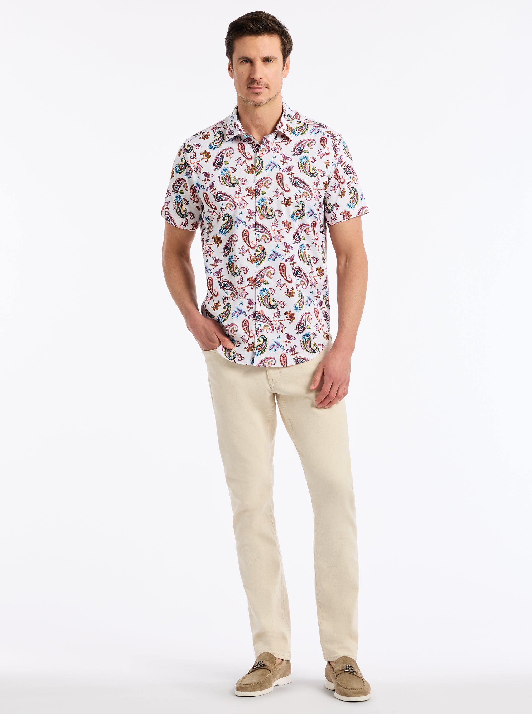 TANGIER SHORT SLEEVE BUTTON DOWN SHIRT