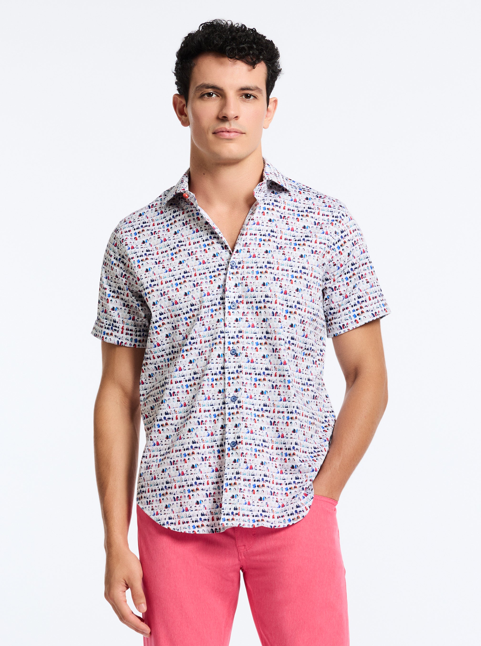 BOARD BASH SHORT SLEEVE SHIRT BUTTON DOWN TALL