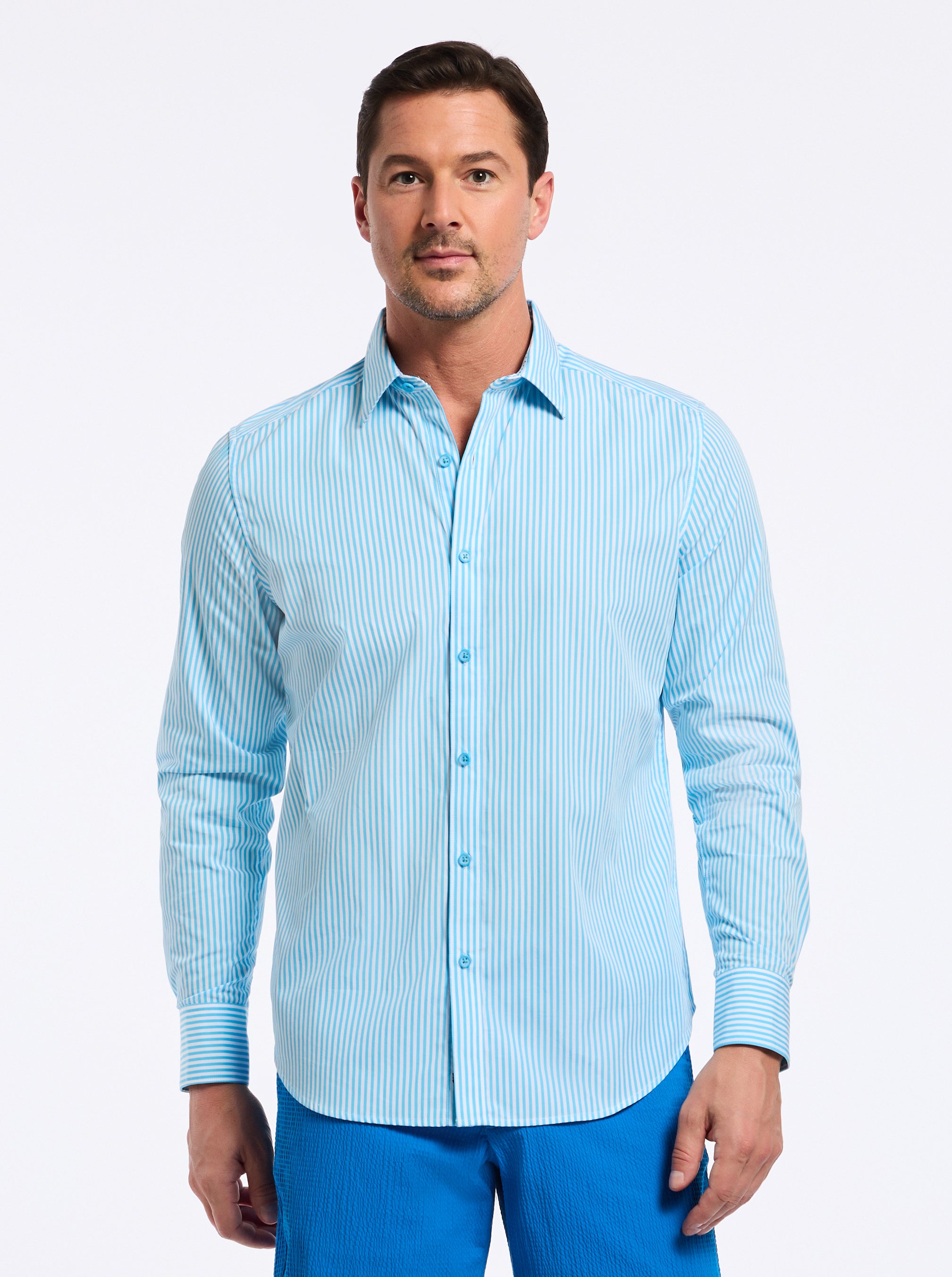 GREENWICH LONG SLEEVE BUTTON DOWN SHIRT
