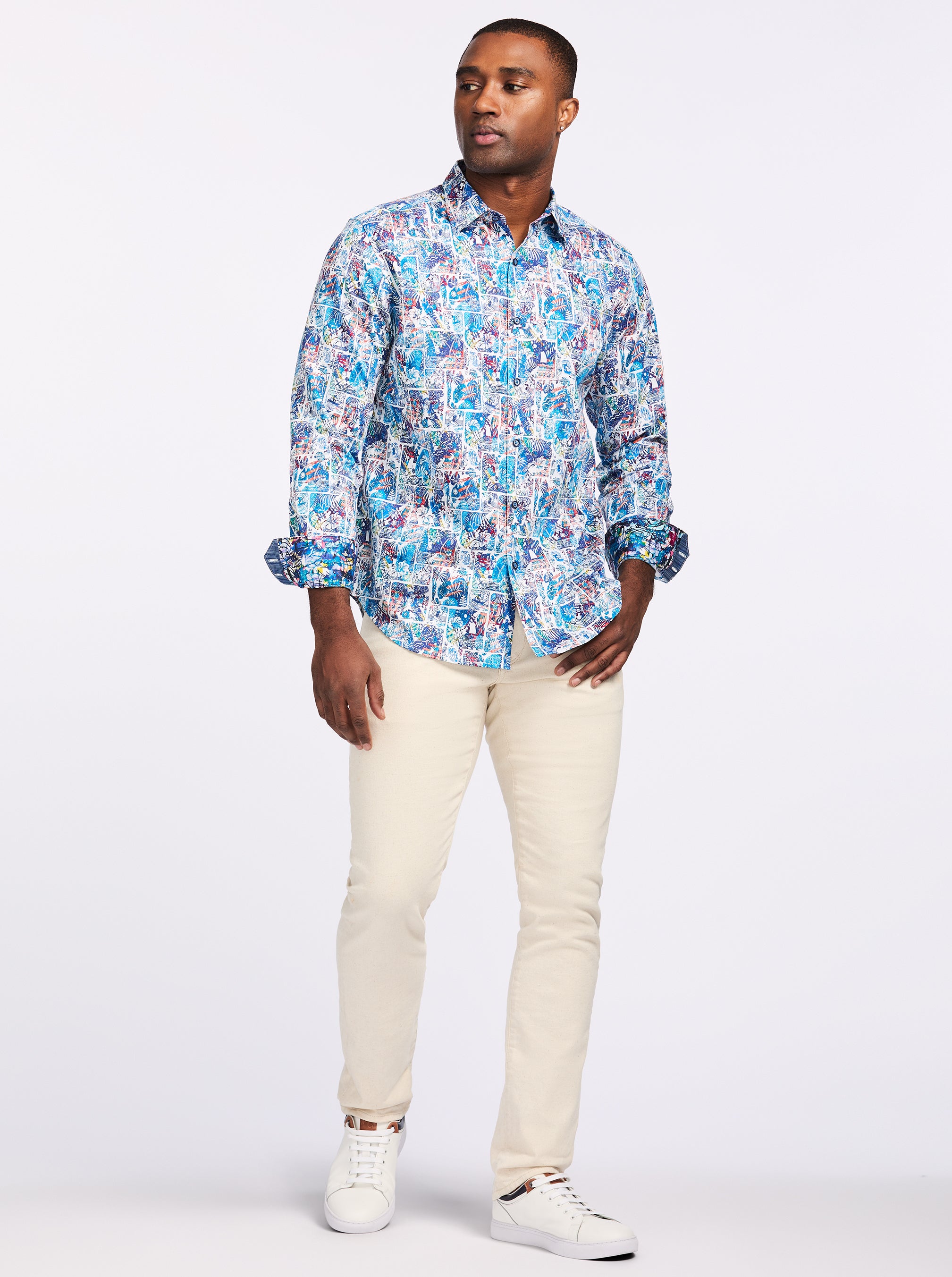 ELBERT LONG SLEEVE BUTTON DOWN SHIRT