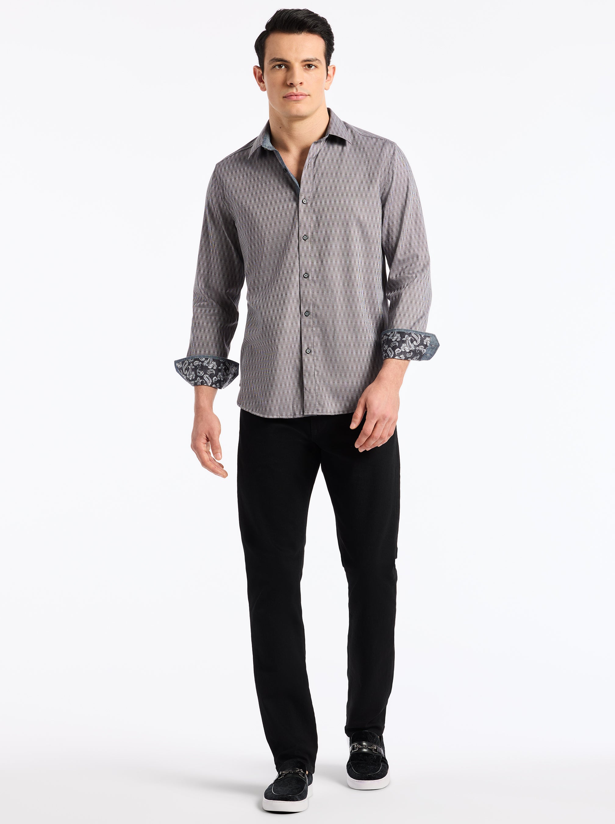 AKRON LONG SLEEVE BUTTON DOWN SHIRT
