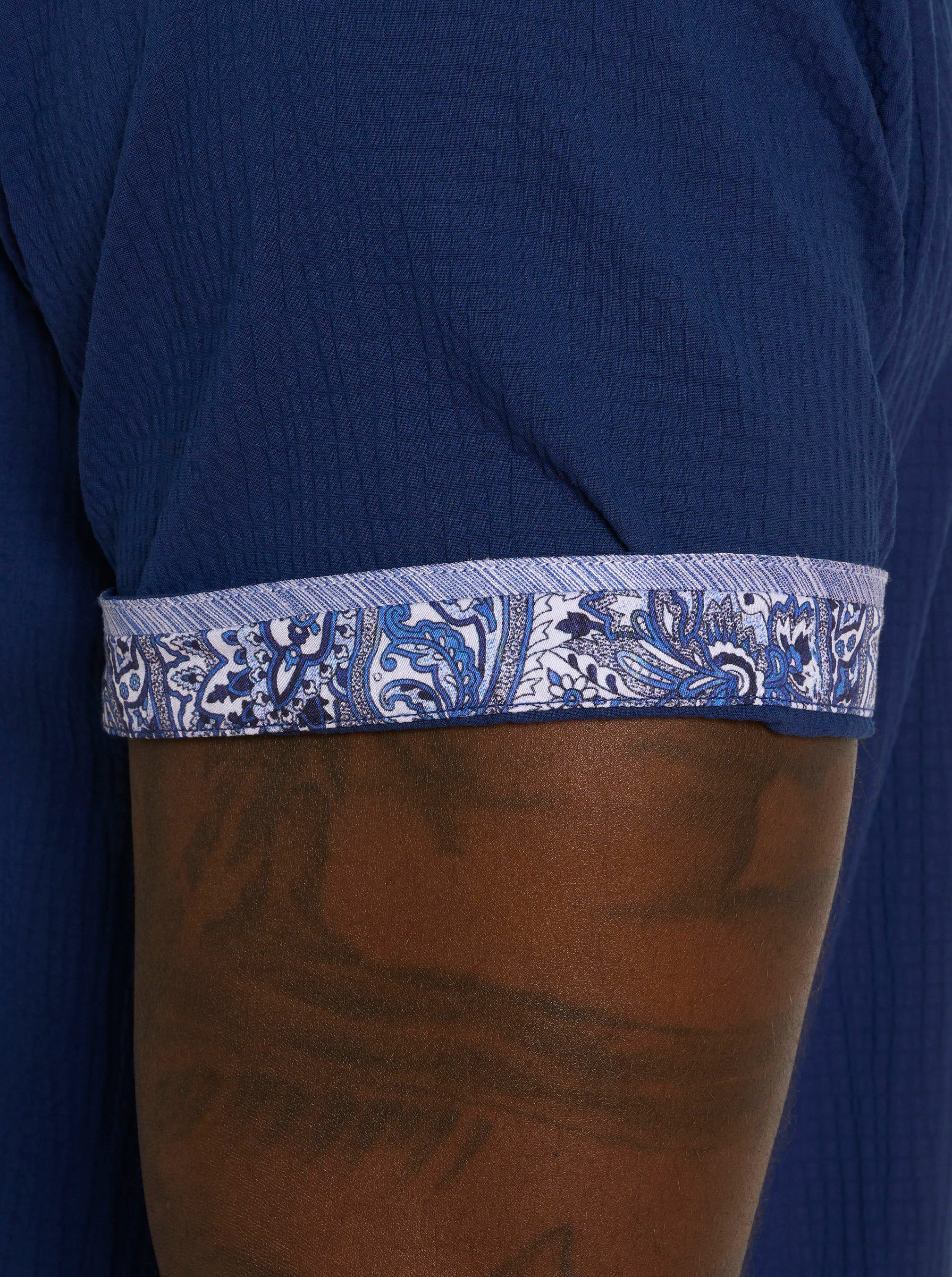 SHARK BITE SHORT SLEEVE BUTTON DOWN SHIRT