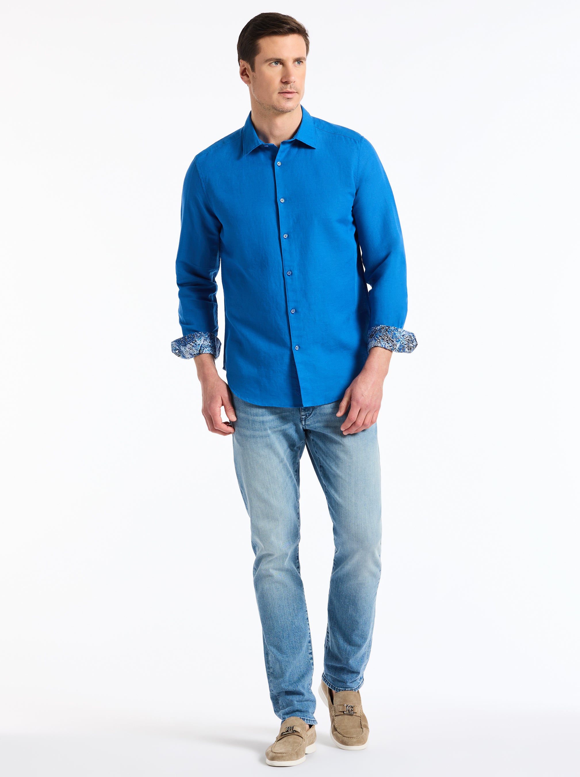 DAVIS LONG SLEEVE BUTTON DOWN SHIRT