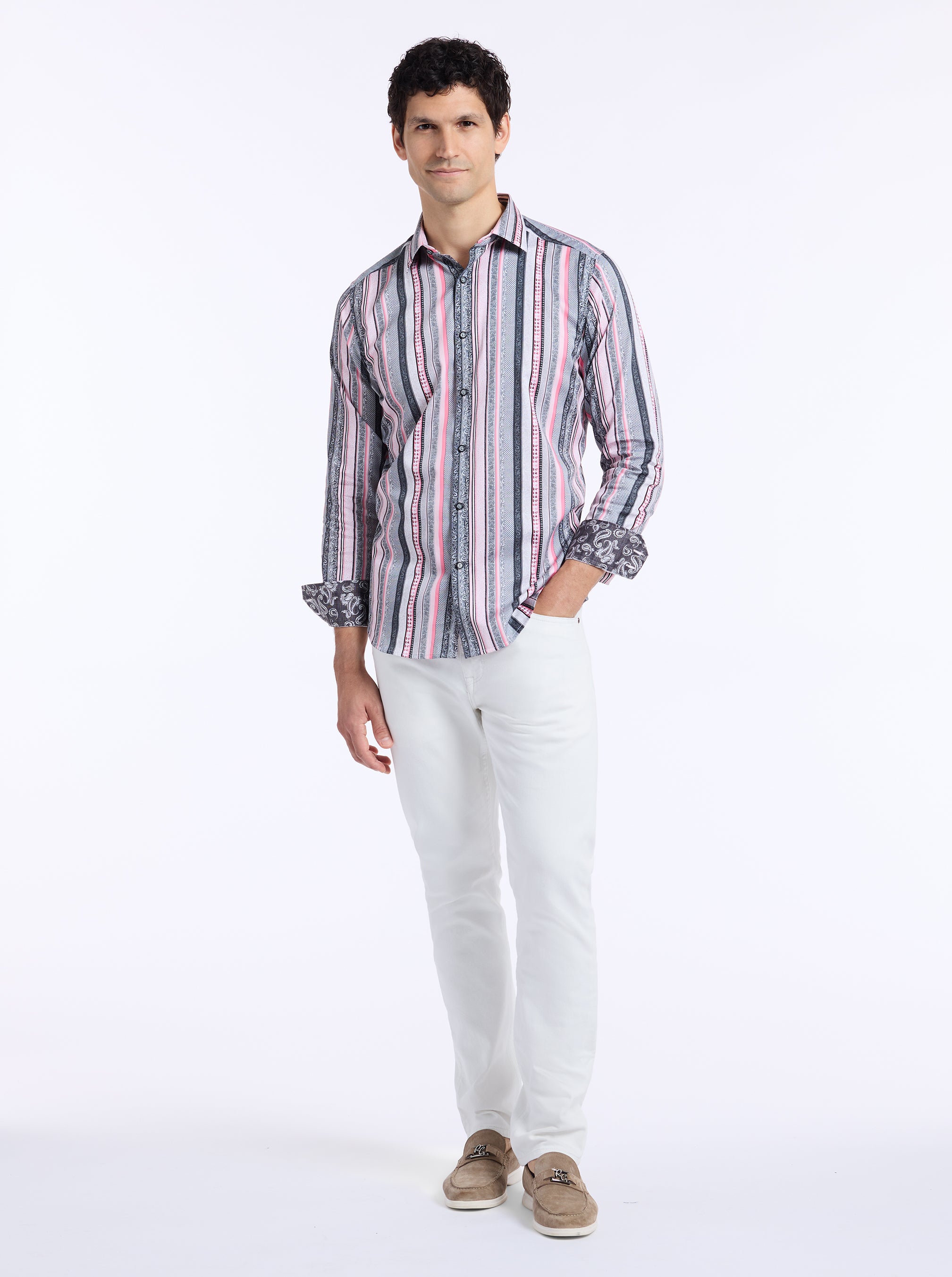 BRAMSHAW LONG SLEEVE BUTTON DOWN SHIRT