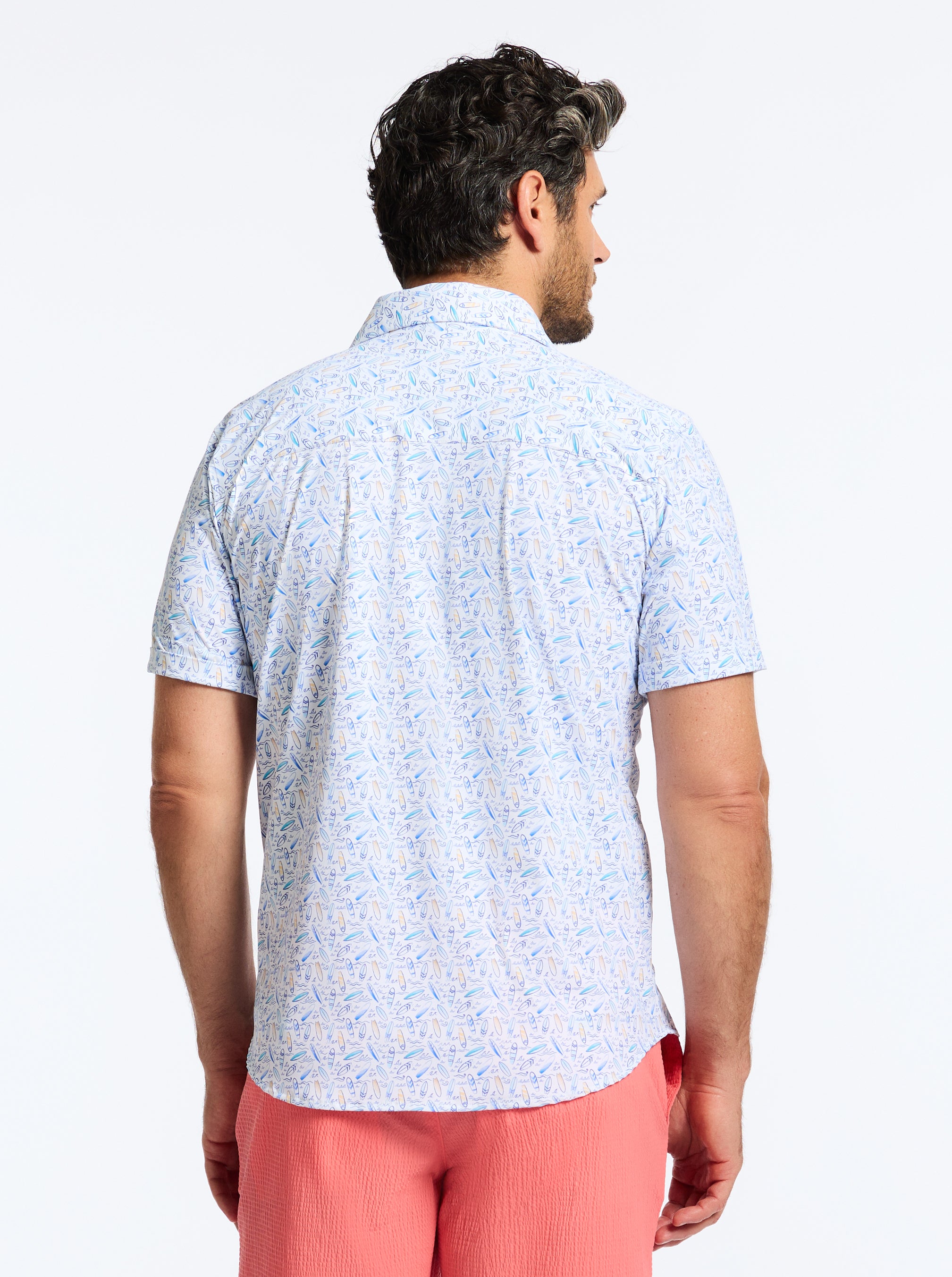 RIPTIDE SHORT SLEEVE BUTTON DOWN SHIRT