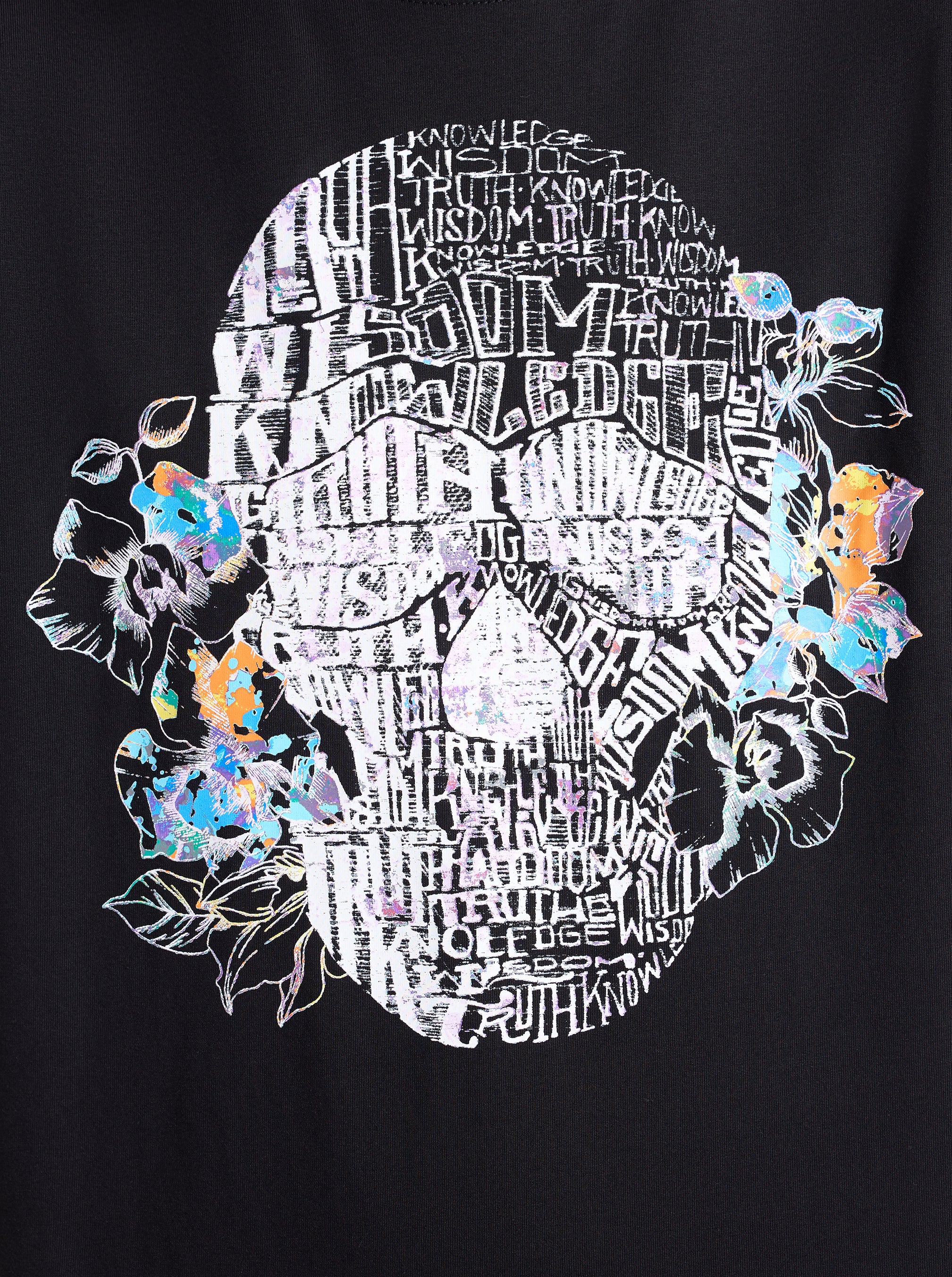 FLORAL SKULL SHORT SLEEVE T-SHIRT