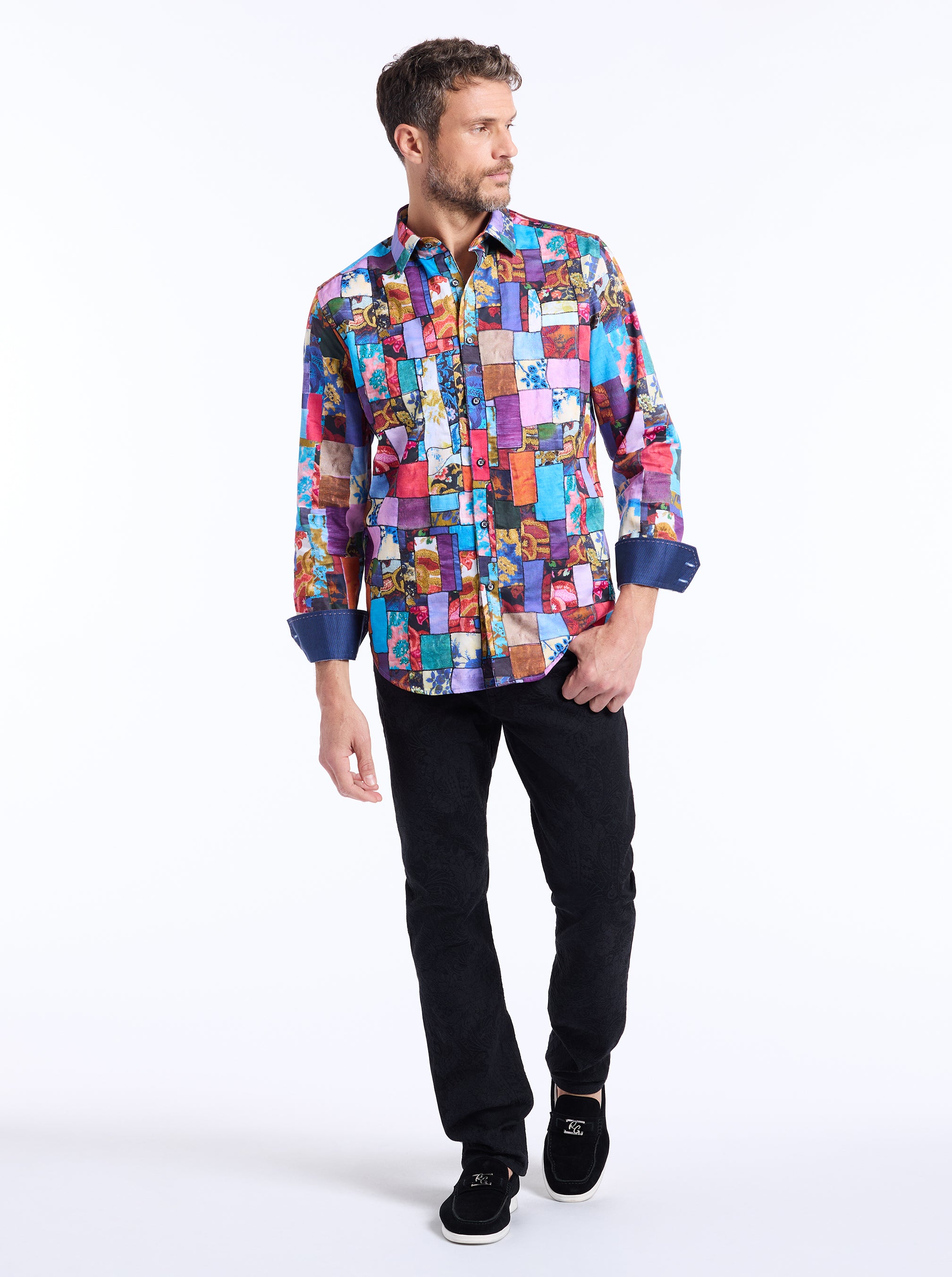 THEBERTON LONG SLEEVE BUTTON DOWN SHIRT