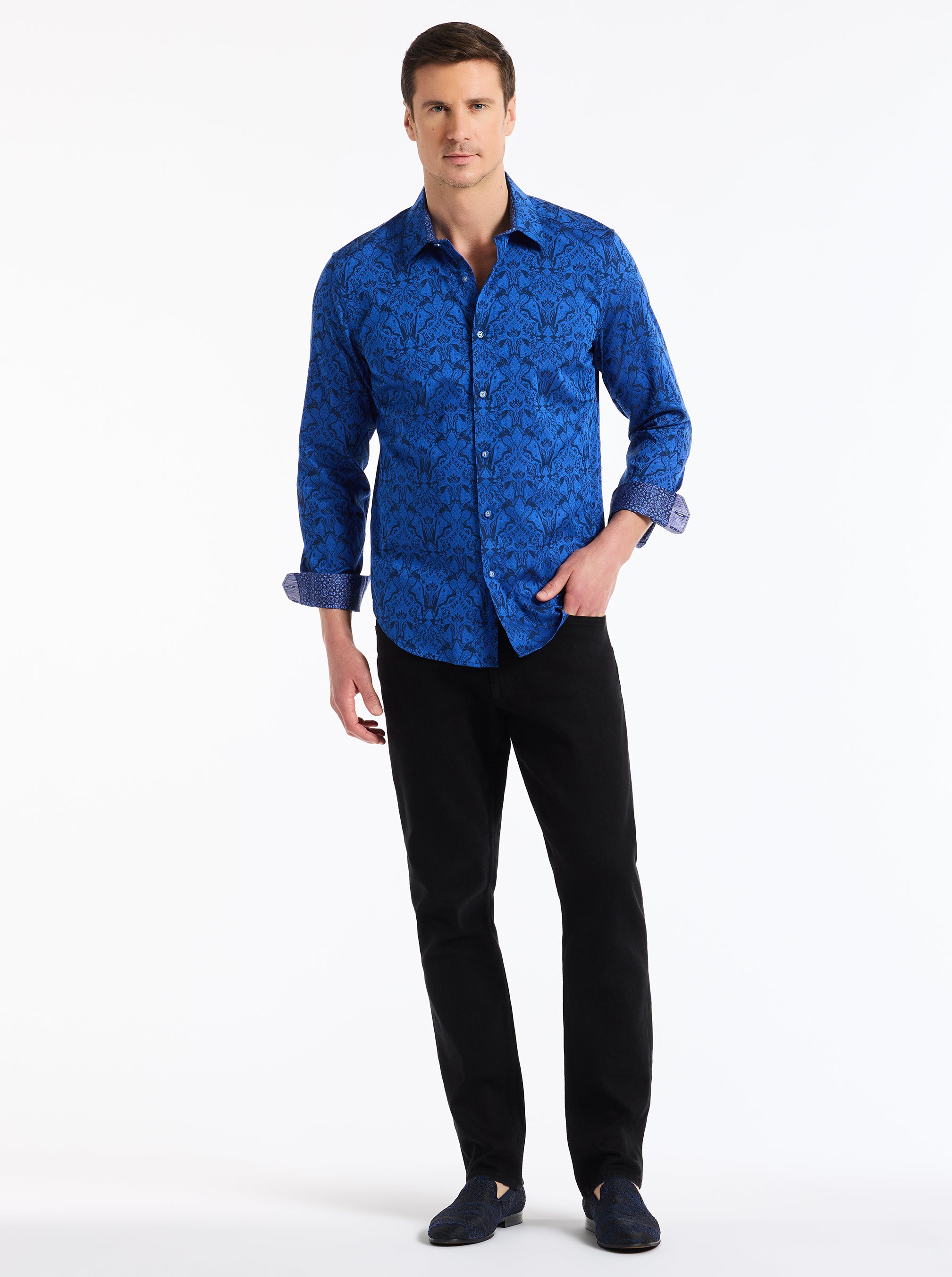 HIGHLAND LONG SLEEVE BUTTON DOWN SHIRT TALL