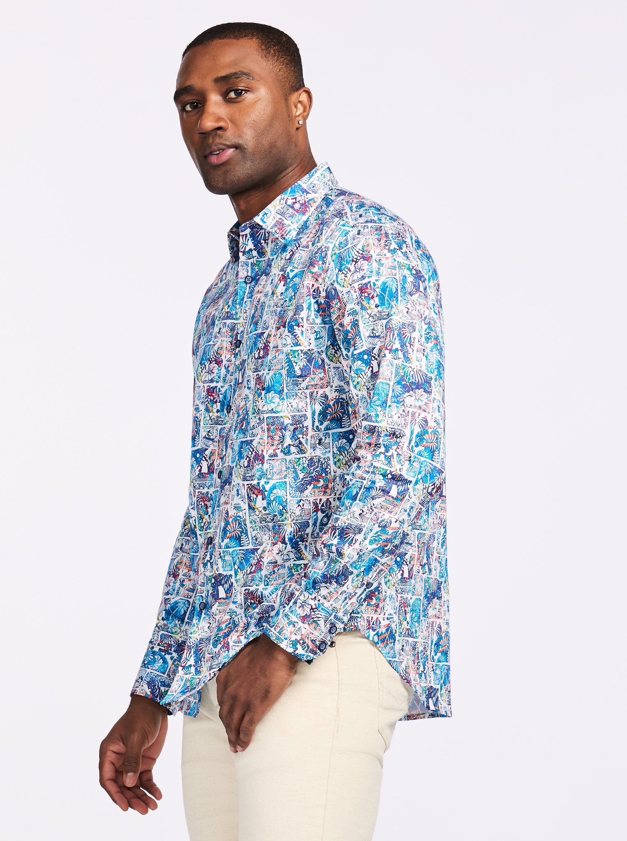 ELBERT LONG SLEEVE BUTTON DOWN SHIRT