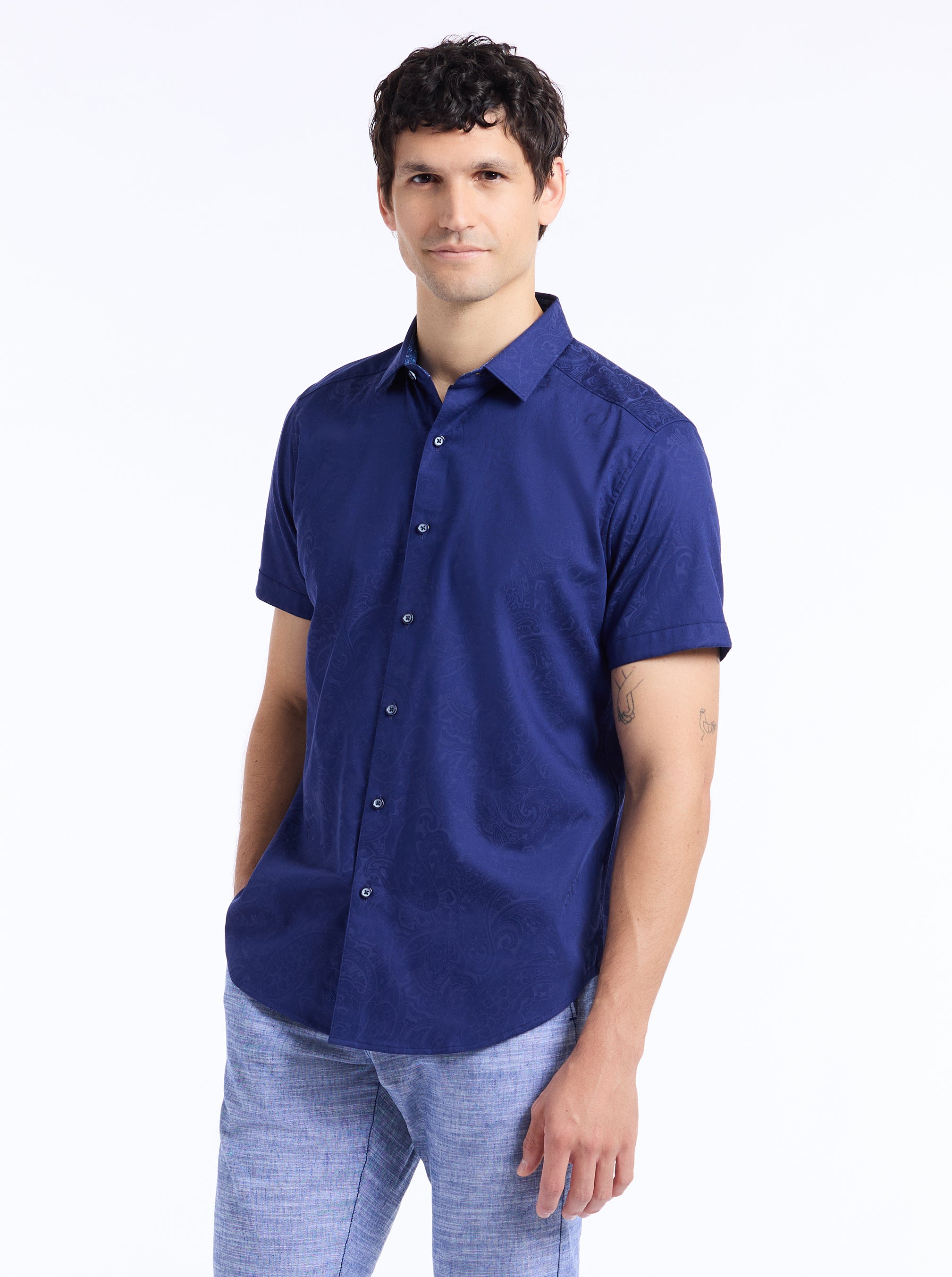 HUDSON SHORT SLEEVE BUTTON DOWN SHIRT