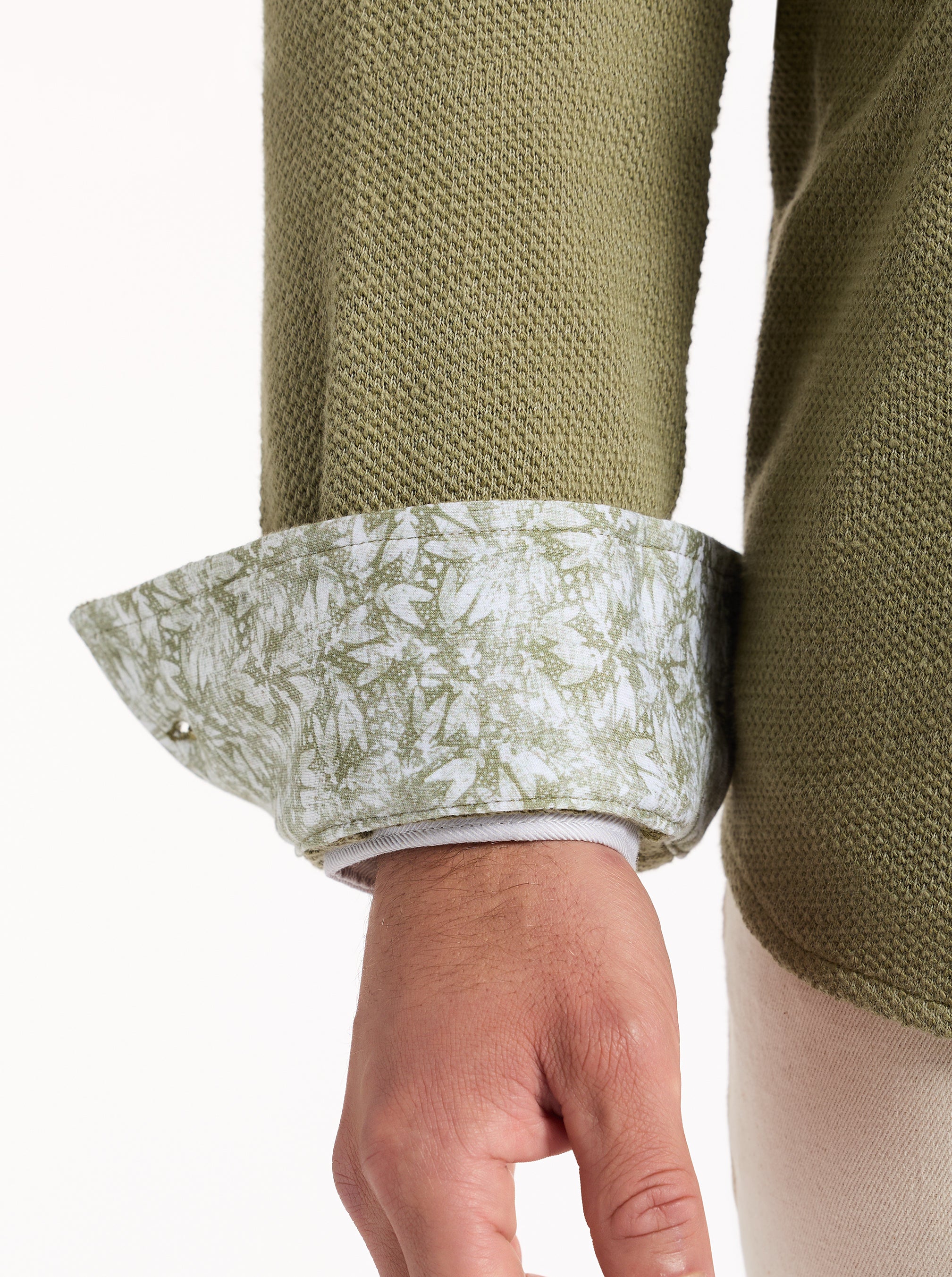 WAYNE LONG SLEEVE BUTTON DOWN KNIT SHIRT
