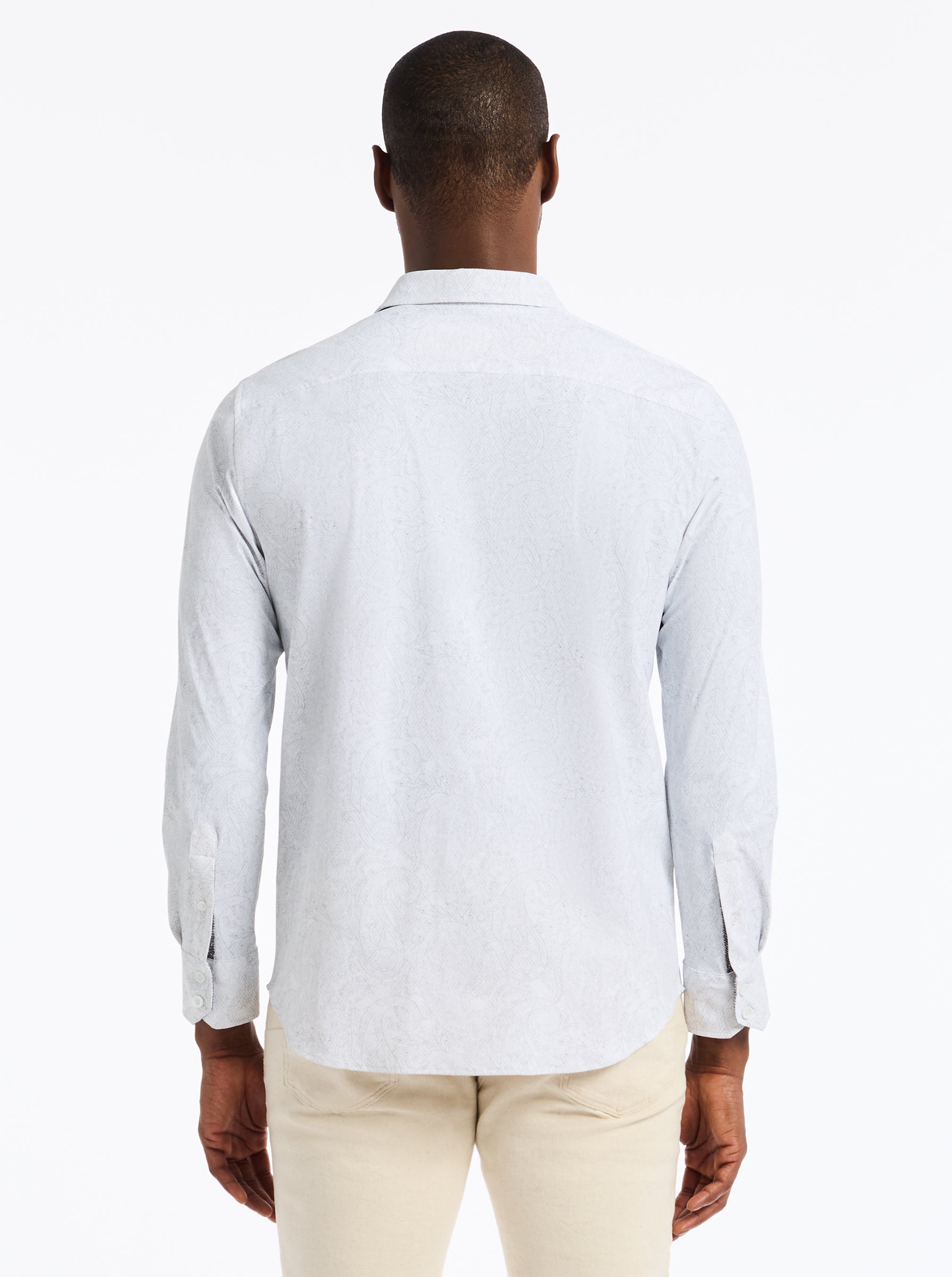 THURSTON LONG SLEEVE BUTTON DOWN KNIT SHIRT