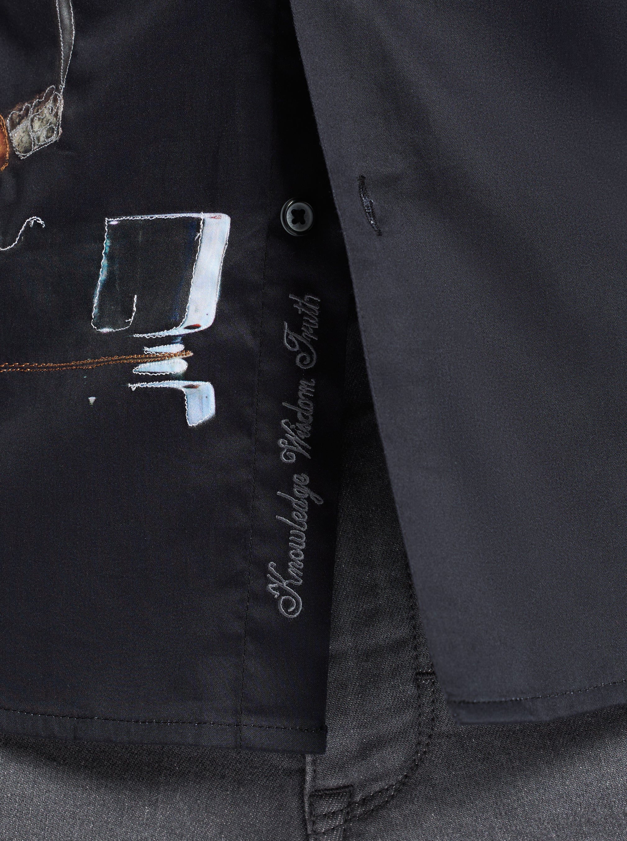 MAN CAVE LONG SLEEVE BUTTON DOWN SHIRT