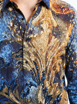 LIMITED EDITION FLEUR DE MARE LONG SLEEVE BUTTON DOWN SHIRT