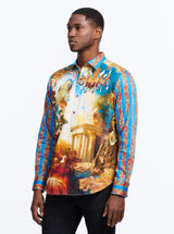 LIMITED EDITION COURTS OF KINGS LONG SLEEVE BUTTON DOWN SHIRT