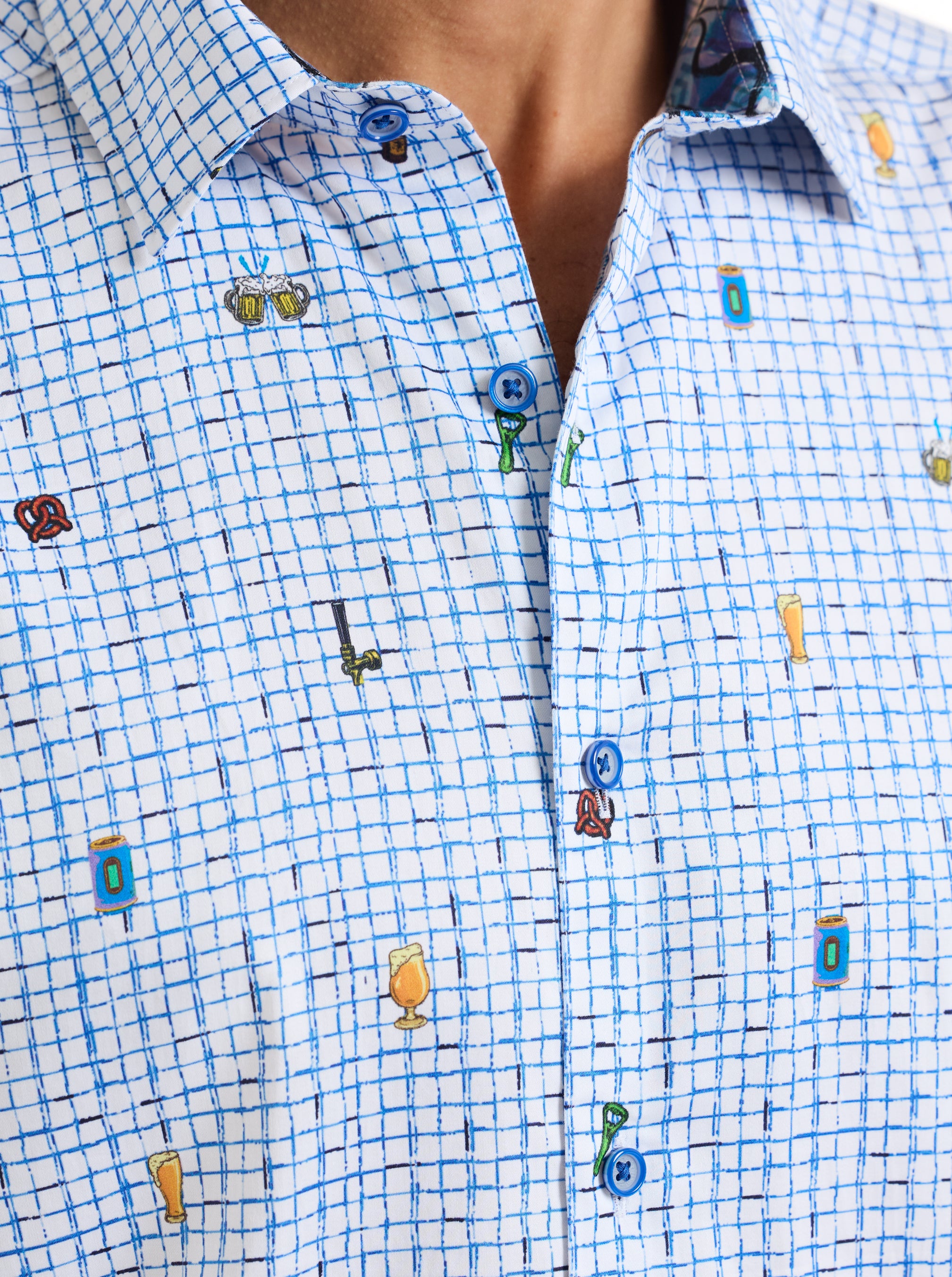 BREW & CHEW SHORT SLEEVE BUTTON DOWN SHIRT