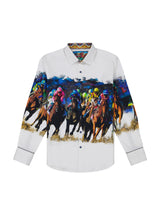 DERBY DAY LONG SLEEVE BUTTON DOWN SHIRT