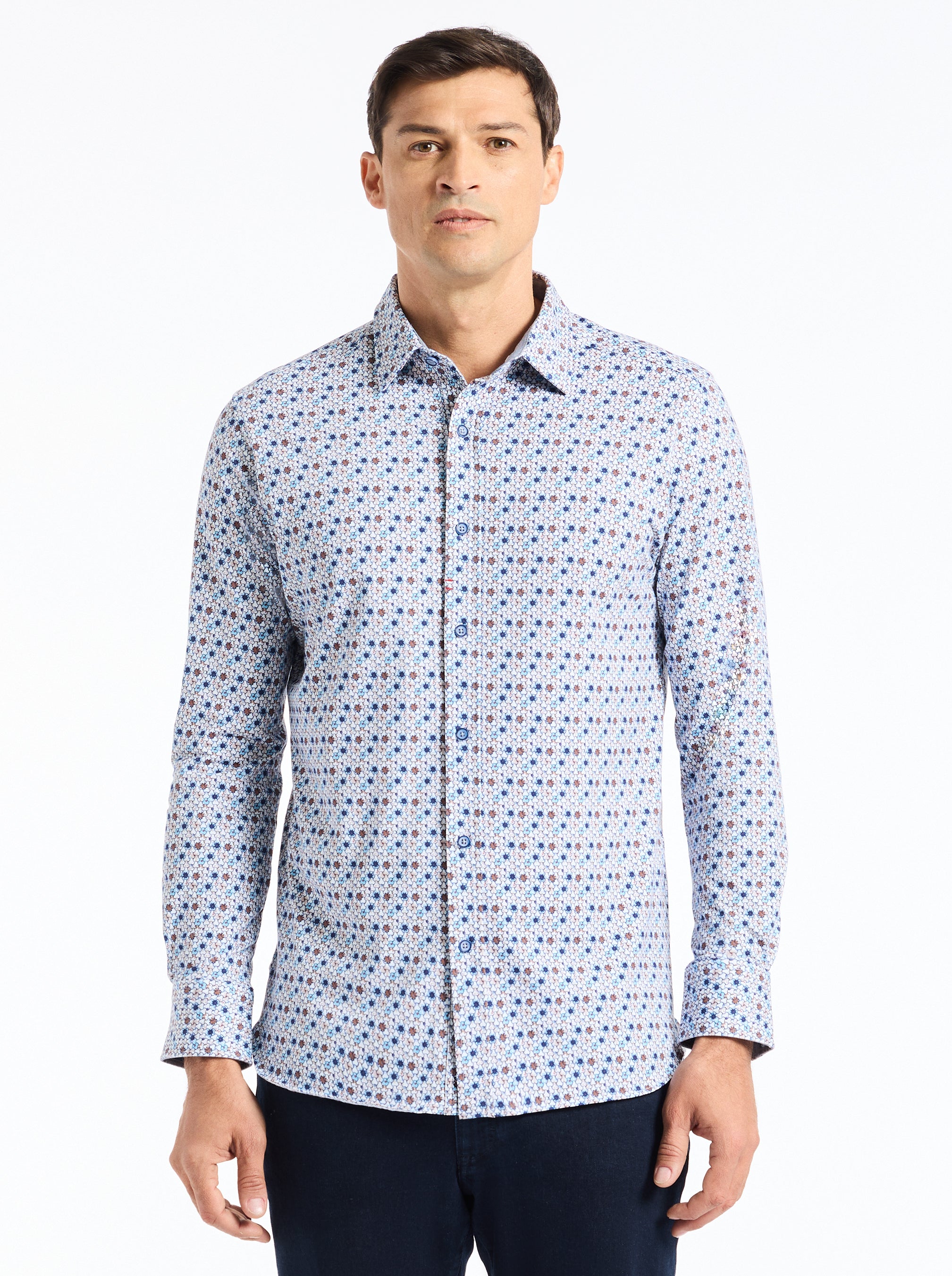 IAN LONG SLEEVE BUTTON DOWN SHIRT