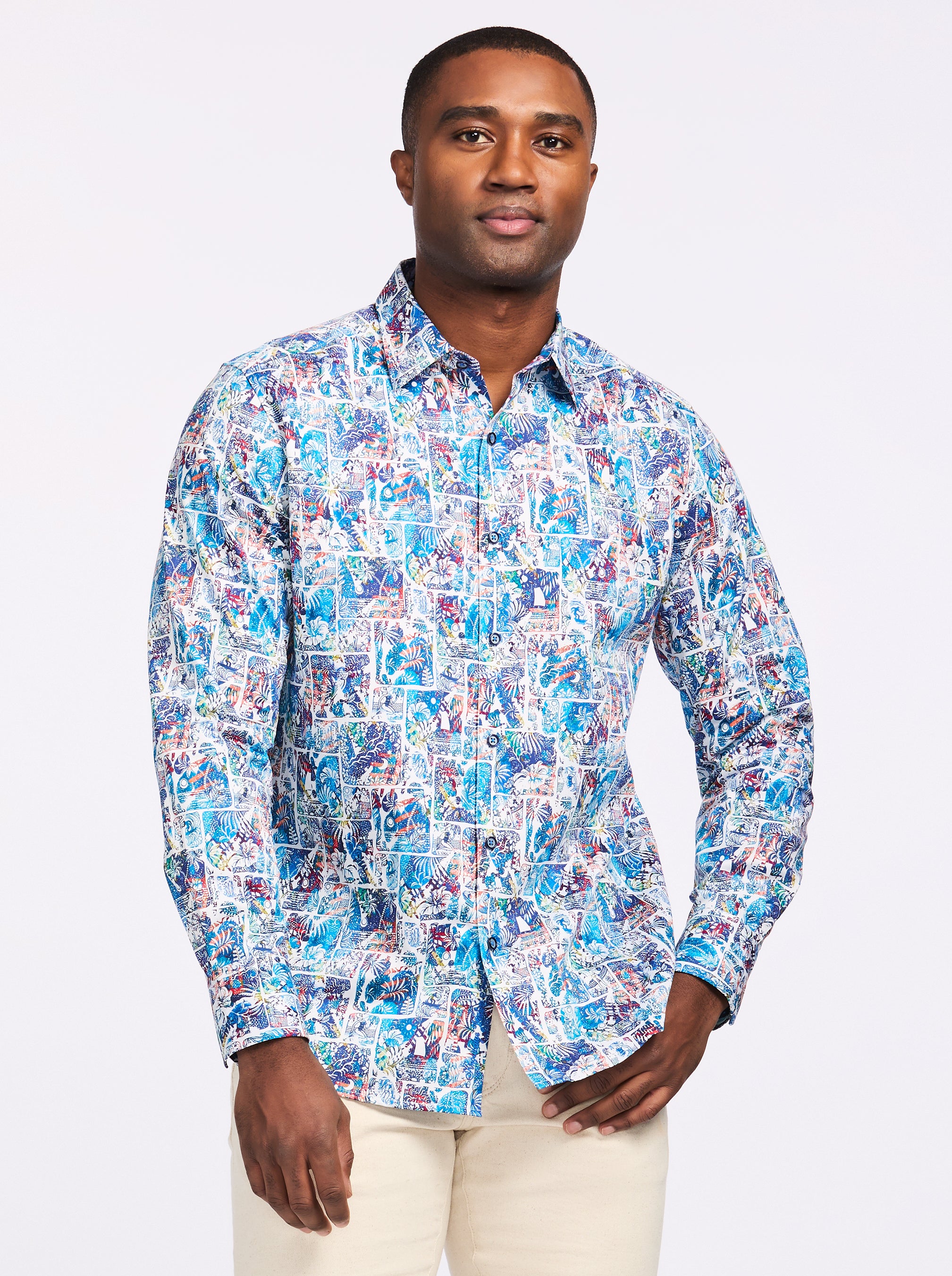 ELBERT LONG SLEEVE BUTTON DOWN SHIRT