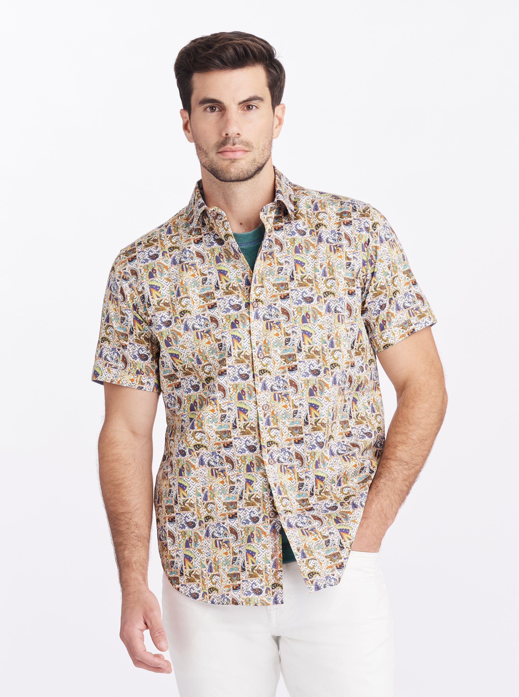 FREDLEY SHORT SLEEVE BUTTON DOWN SHIRT