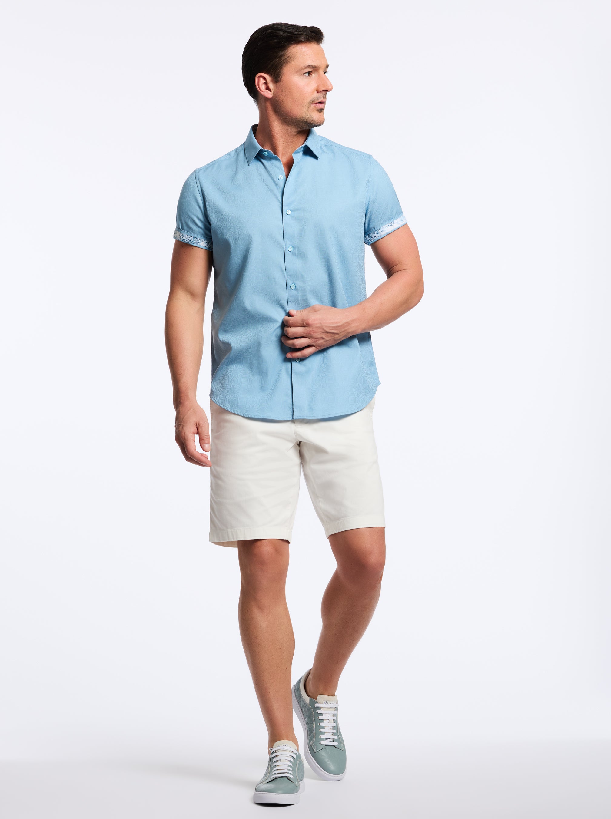 ODYSSEY SHORT SLEEVE BUTTON DOWN SHIRT